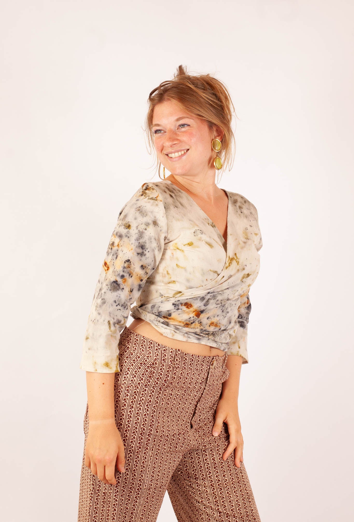 Top BENARES  -  Kala coton - Imprimé AANAND (joie)