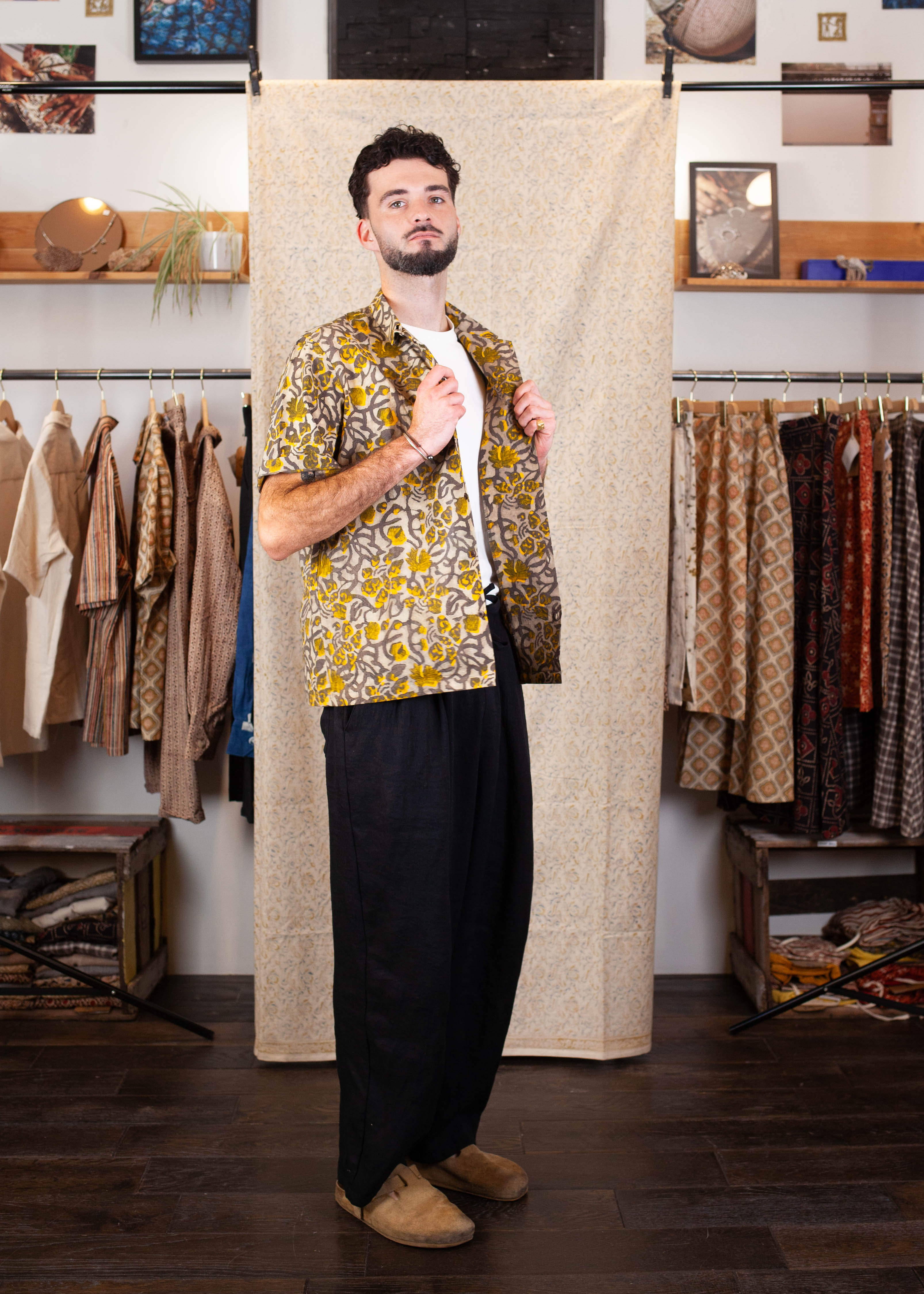 Chemise Linga - Coton bio - Imprimé KHILANA (floraison)