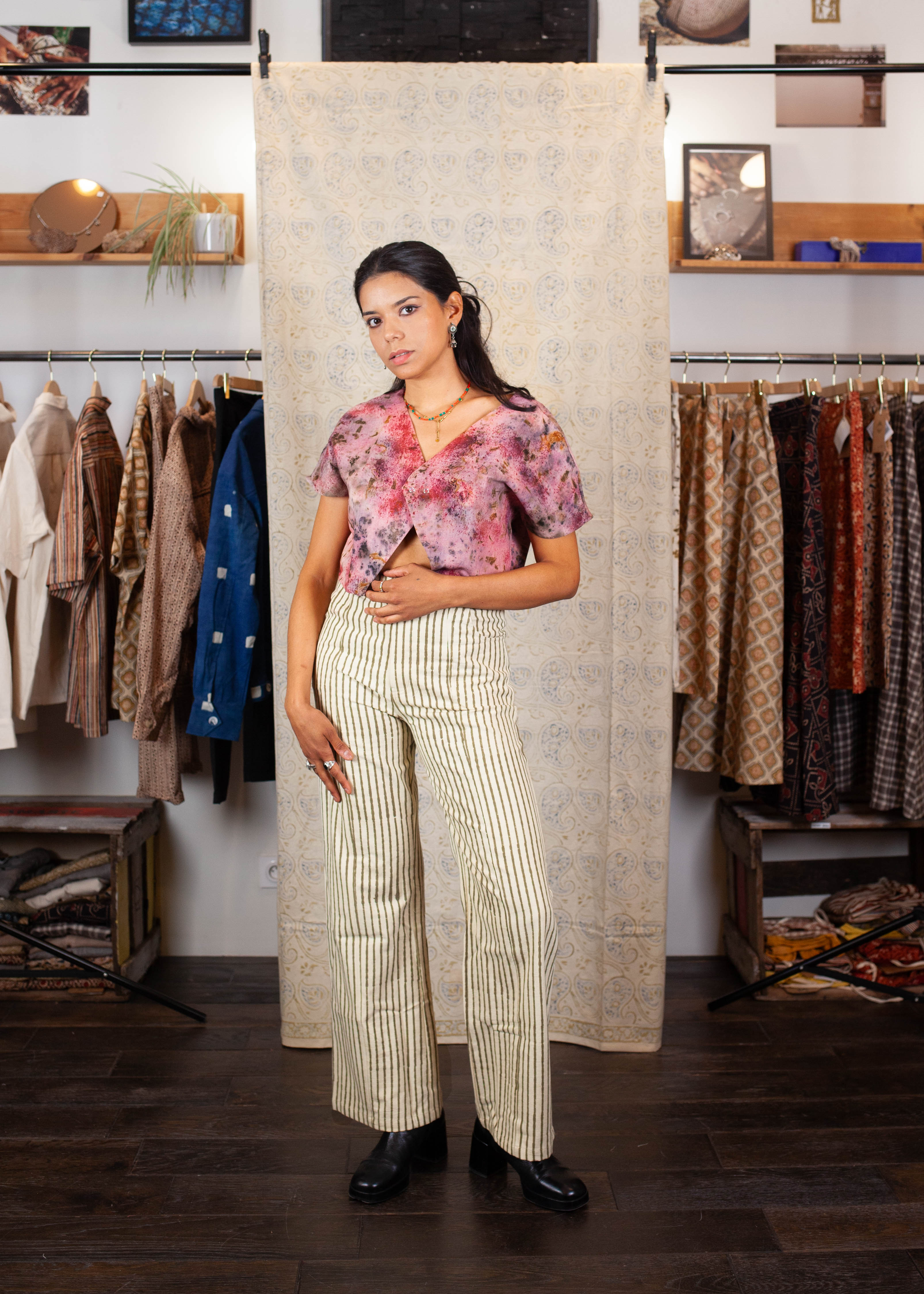 Pantalon GWALIOR - Coton bio - Coloris MAUN