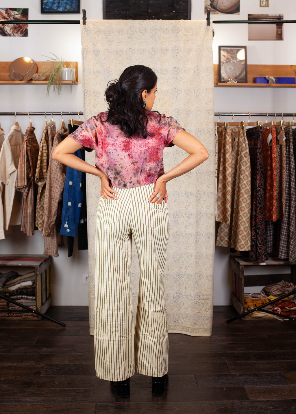 Pantalon GWALIOR - Coton bio - Coloris MAUN