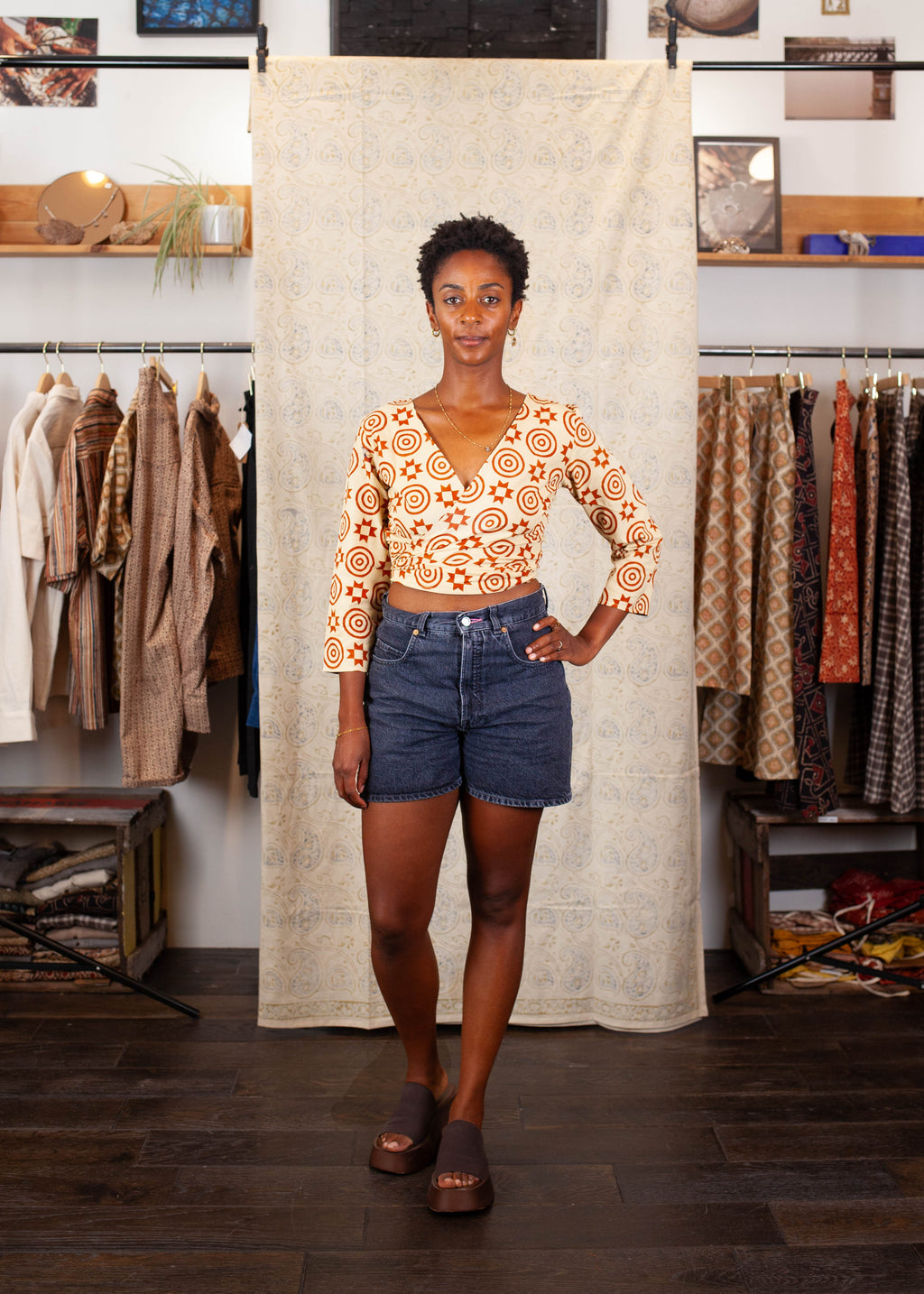 Top BENARES  - Coton bio - Imprimé BORDGANA