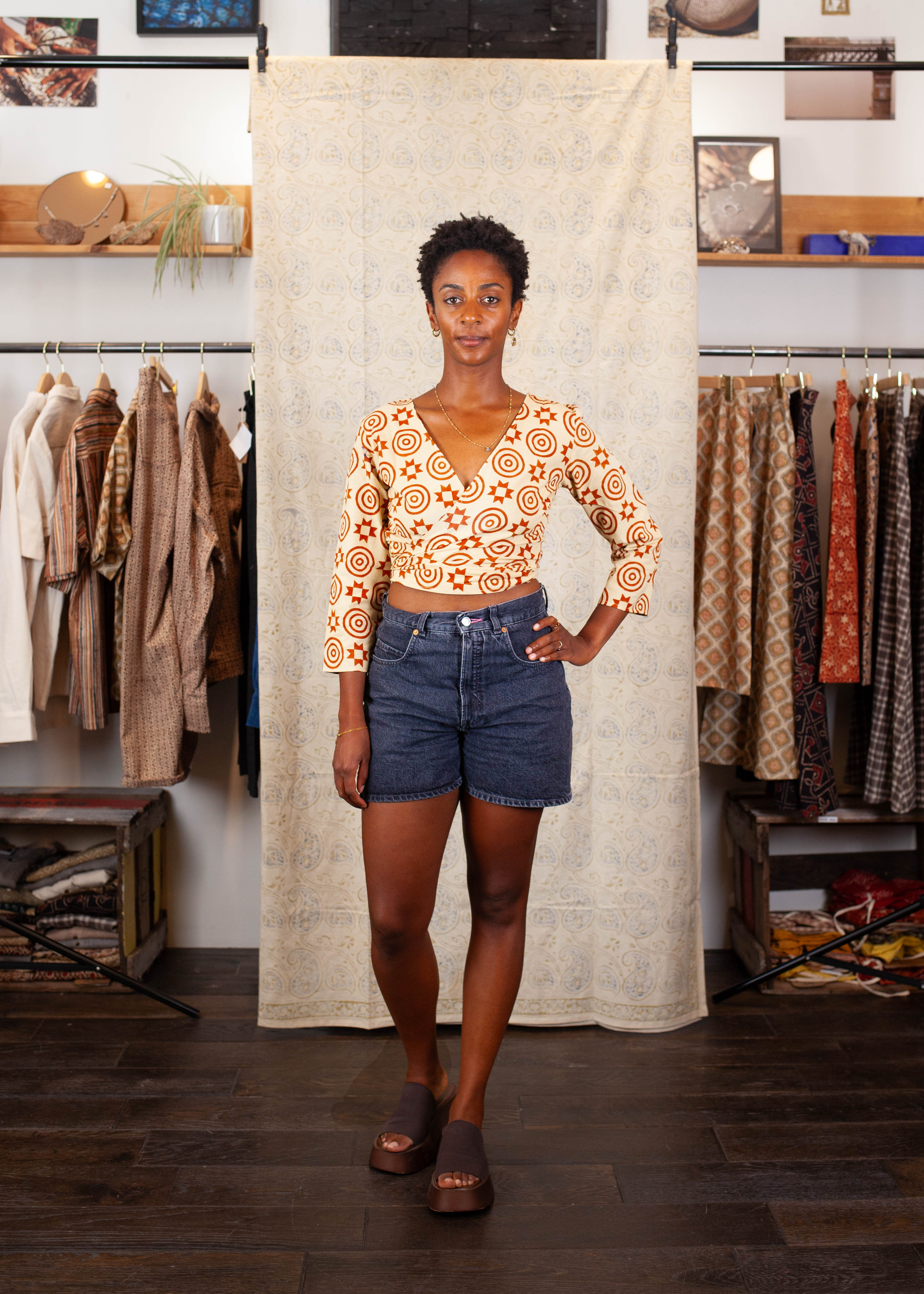 Top BENARES  - Coton bio - Imprimé BORDGANA