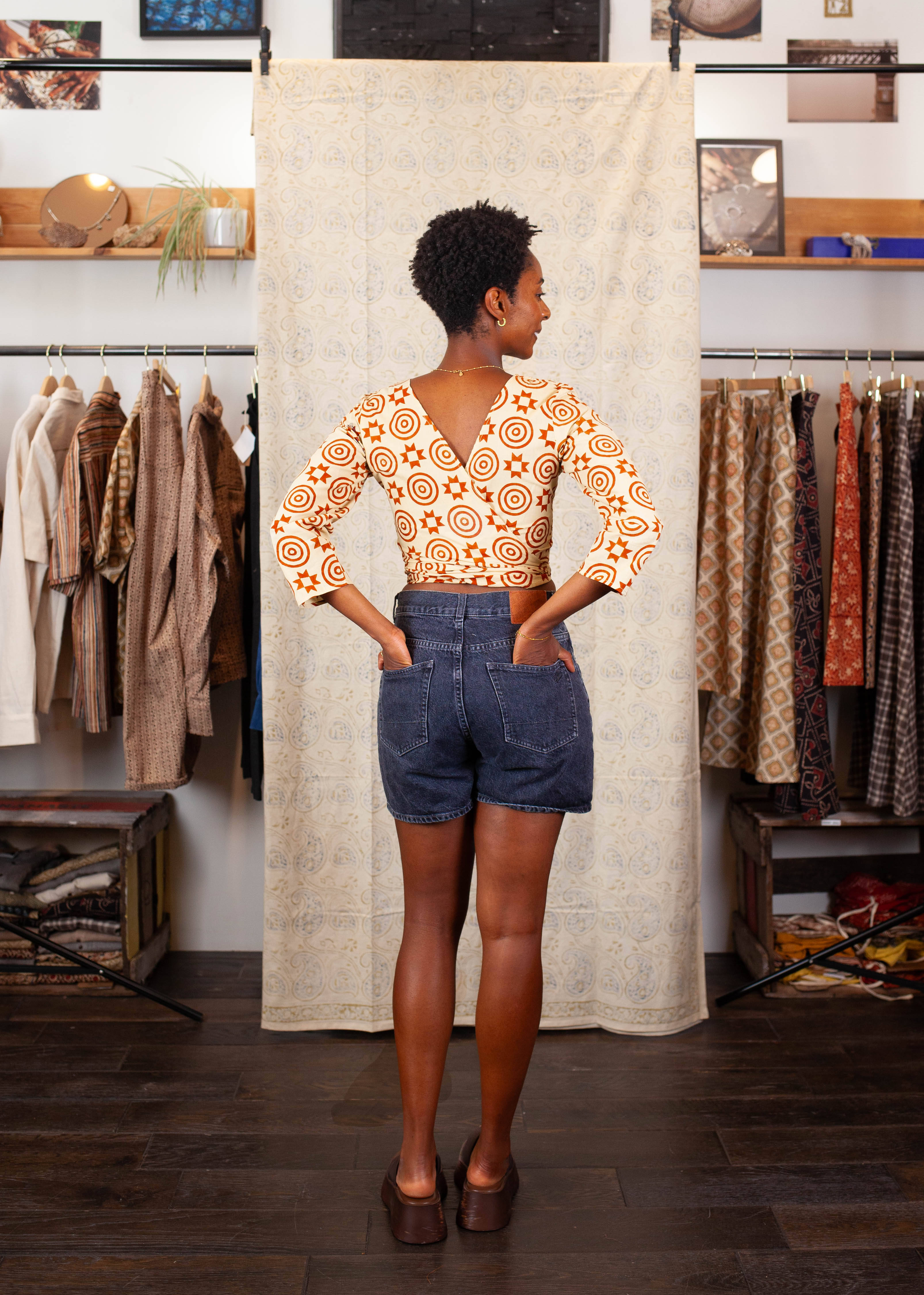 Top BENARES  - Coton bio - Imprimé BORDGANA