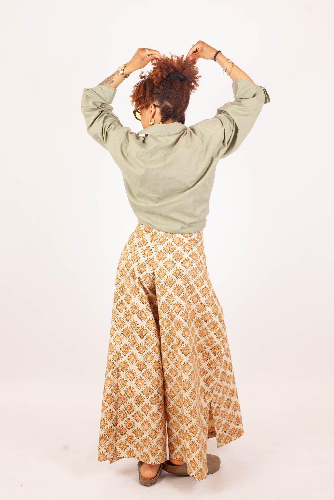 Pantalon SARASWATI -  Coton bio - Imprimé VISTAAR (expansion)
