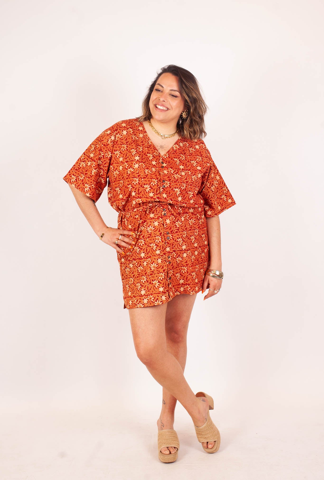 ROBE  CHENNAI - Coton bio - Imprimé KALEE (bourgeon)