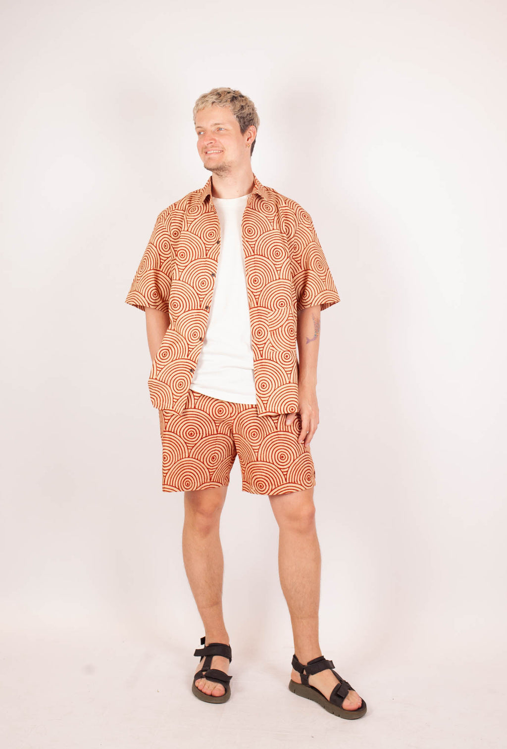 Short Bhuj -Coton bio - Imprimé UTHANA (élévation)
