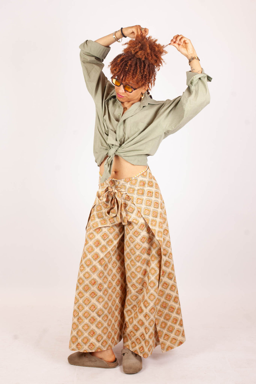 Pantalon SARASWATI -  Coton bio - Imprimé VISTAAR (expansion)