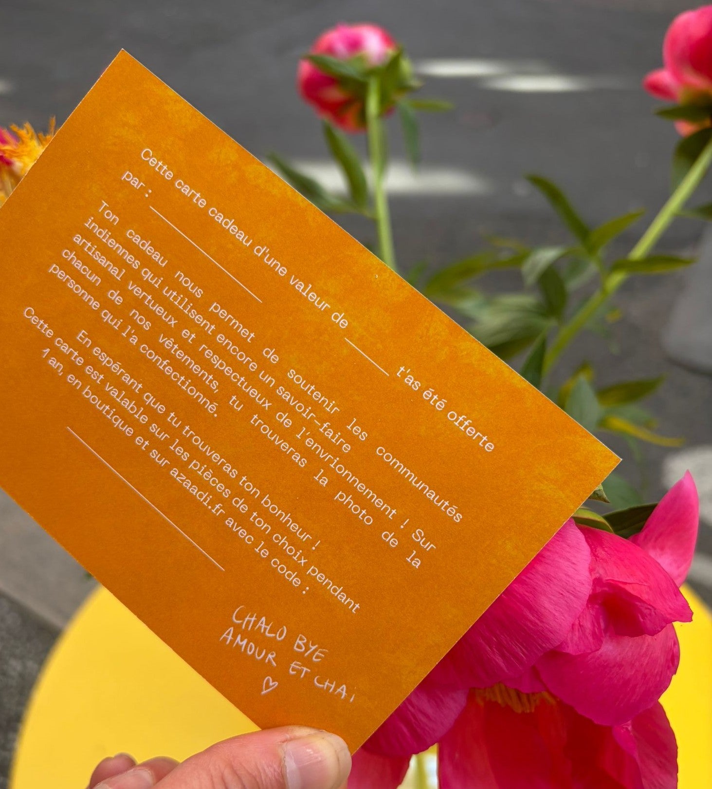 La carte-cadeau Azaadi !