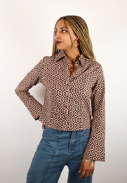 Chemise Bindu - Imprimé ABHI - Coton bio - Chemise - Azaadi, la mode responsable accessible
