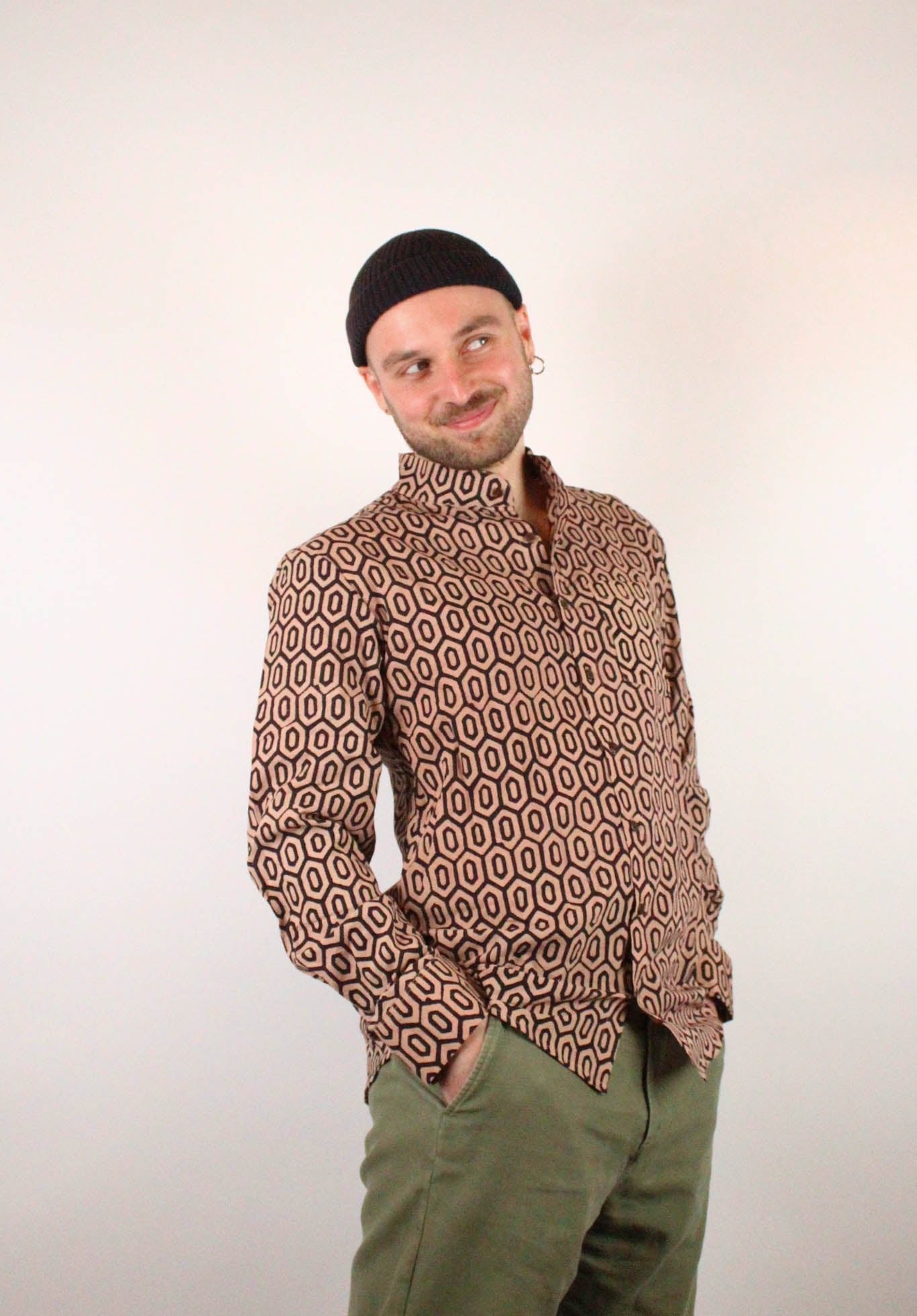 Chemise DARAMSHALA - Imprimé ABHI - Coton bio - Chemise - Azaadi, la mode responsable accessible