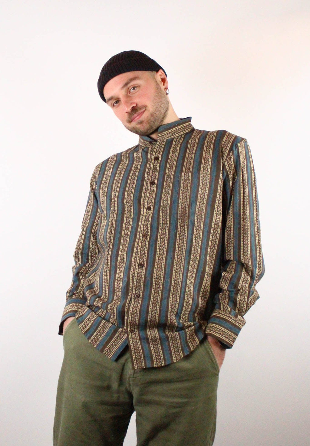 Chemise DARAMSHALA - Imprimé PRAVAH - Coton bio - Chemise - Azaadi, la mode responsable accessible