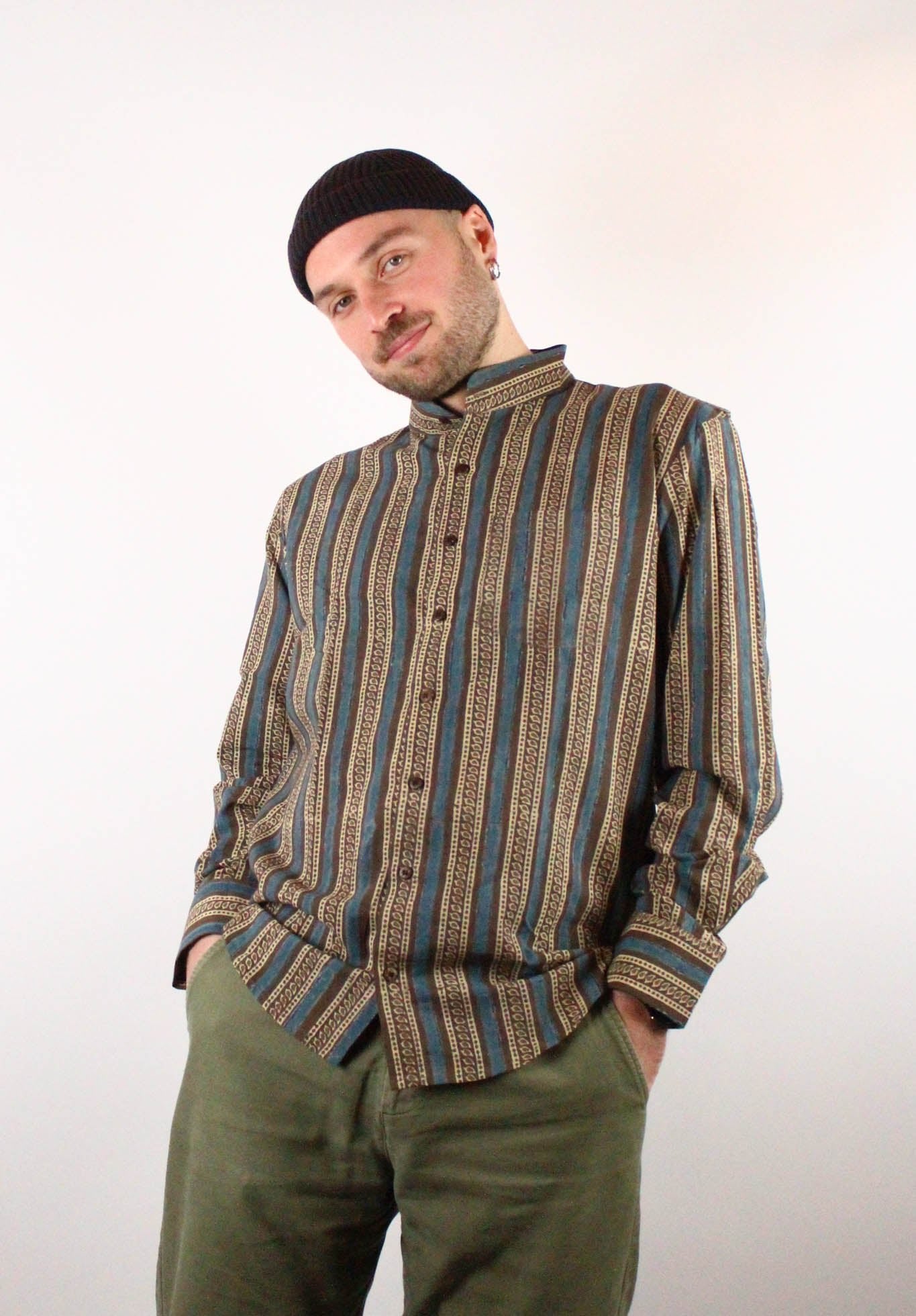 Chemise DARAMSHALA - Imprimé PRAVAH - Coton bio - Chemise - Azaadi, la mode responsable accessible