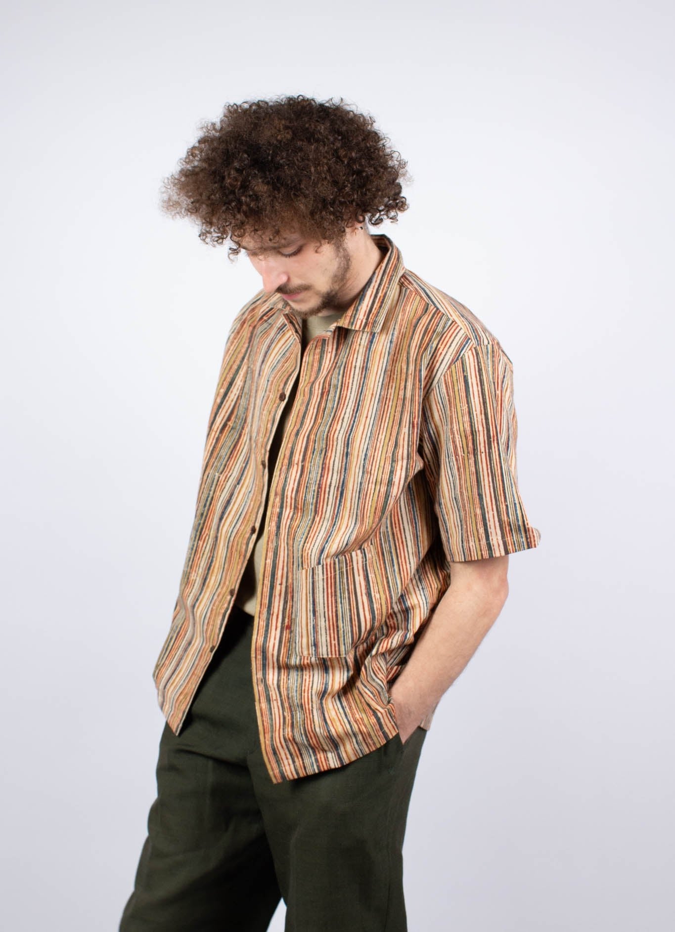 Chemise Linga - imprimé ARUNACHALA - coton bio - Chemise - Azaadi, la mode responsable accessible