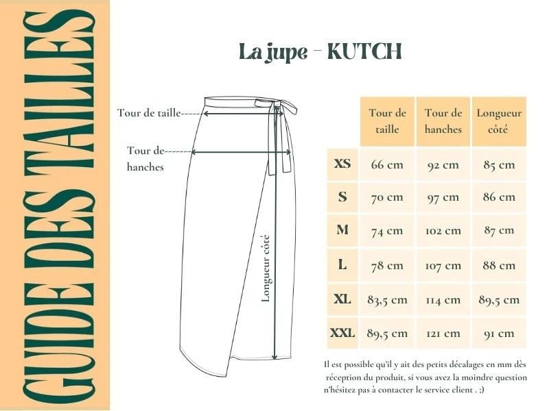 Jupe KUTCH - Coton bio - Imprimé TAPAS - Azaadi, la mode responsable accessible