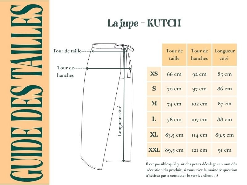 Jupe KUTCH - Kala Coton - Imprimé ALMOND - Azaadi, la mode responsable accessible