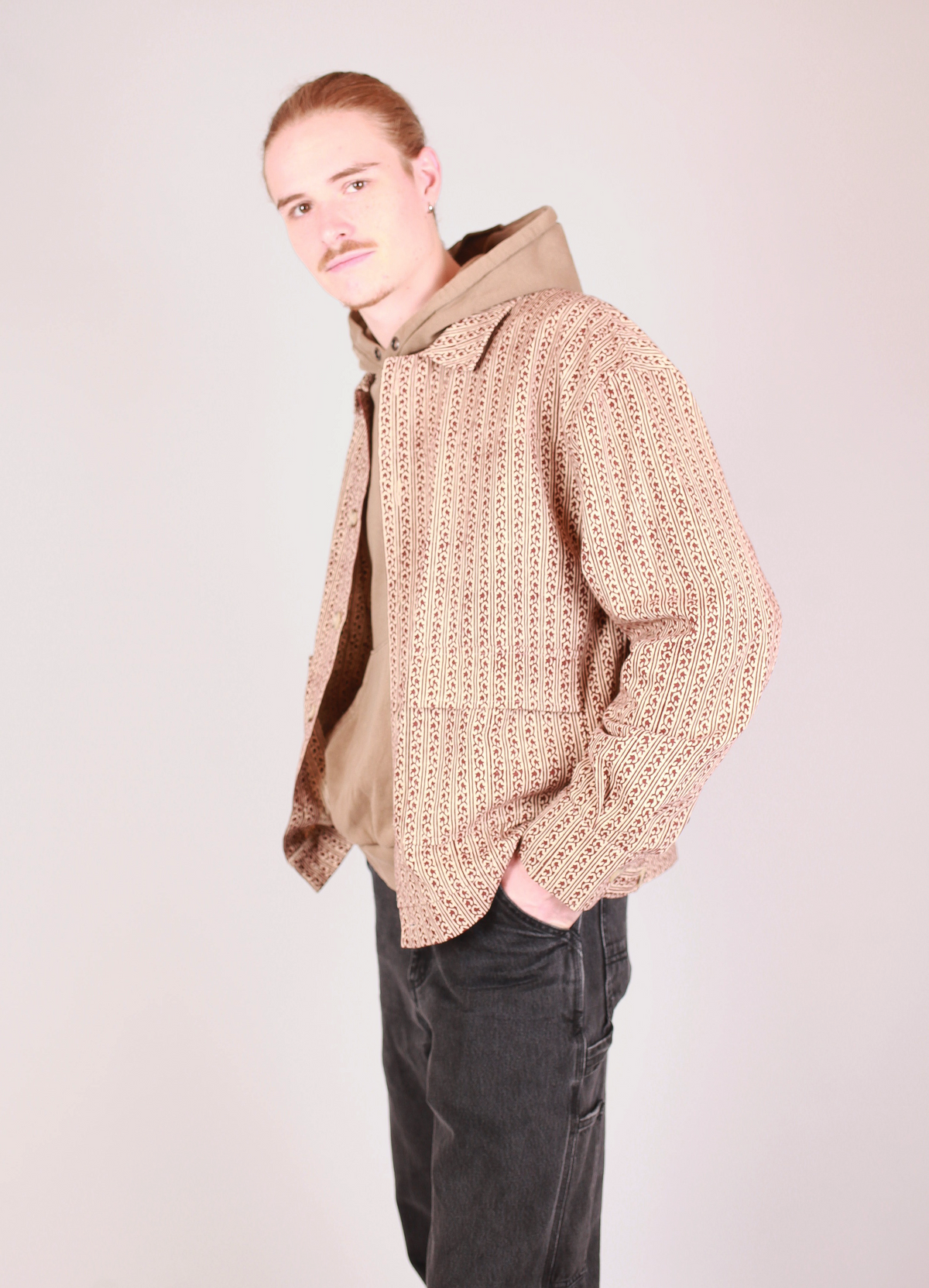 Veste SKANDA- Denim bio - imprimé UDAAN (envol)
