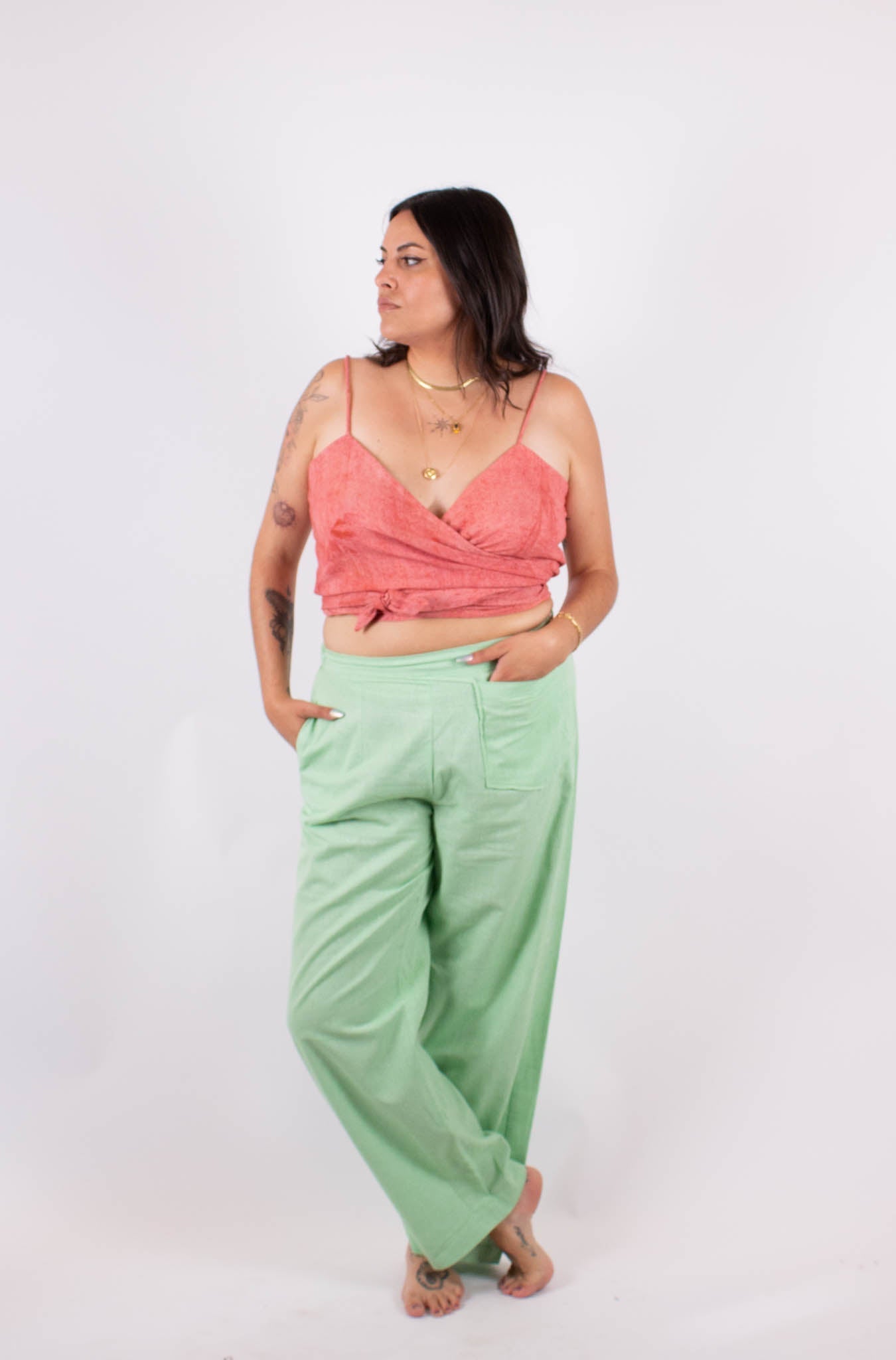 Pantalon AGRA - Vert - Pantalon - Azaadi, la mode responsable accessible