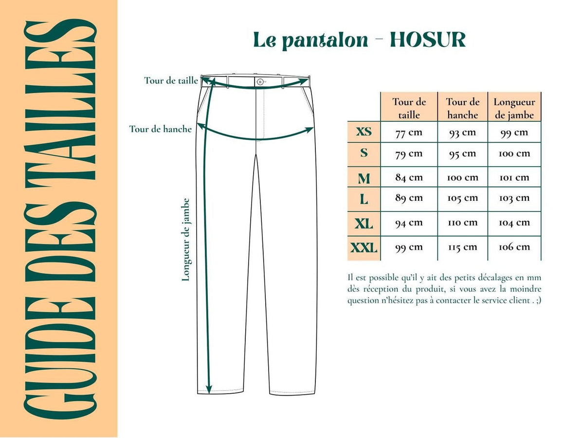 Pantalon Hosur - Coton bio - Imprimé MAUN - Pantalon - Azaadi, la mode responsable accessible