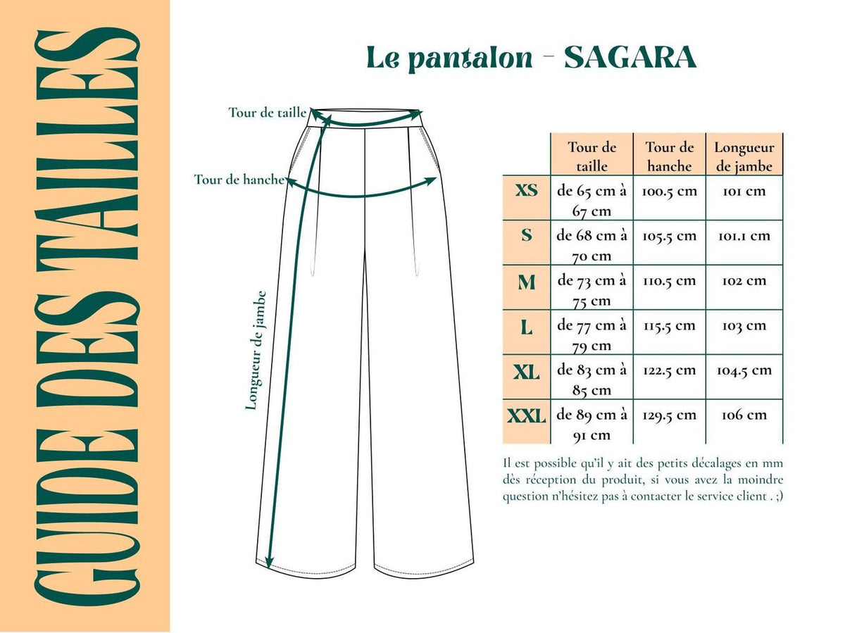 Pantalon SAGARA - Coton bio - Imprimé AATMA - Pantalon - Azaadi, la mode responsable accessible