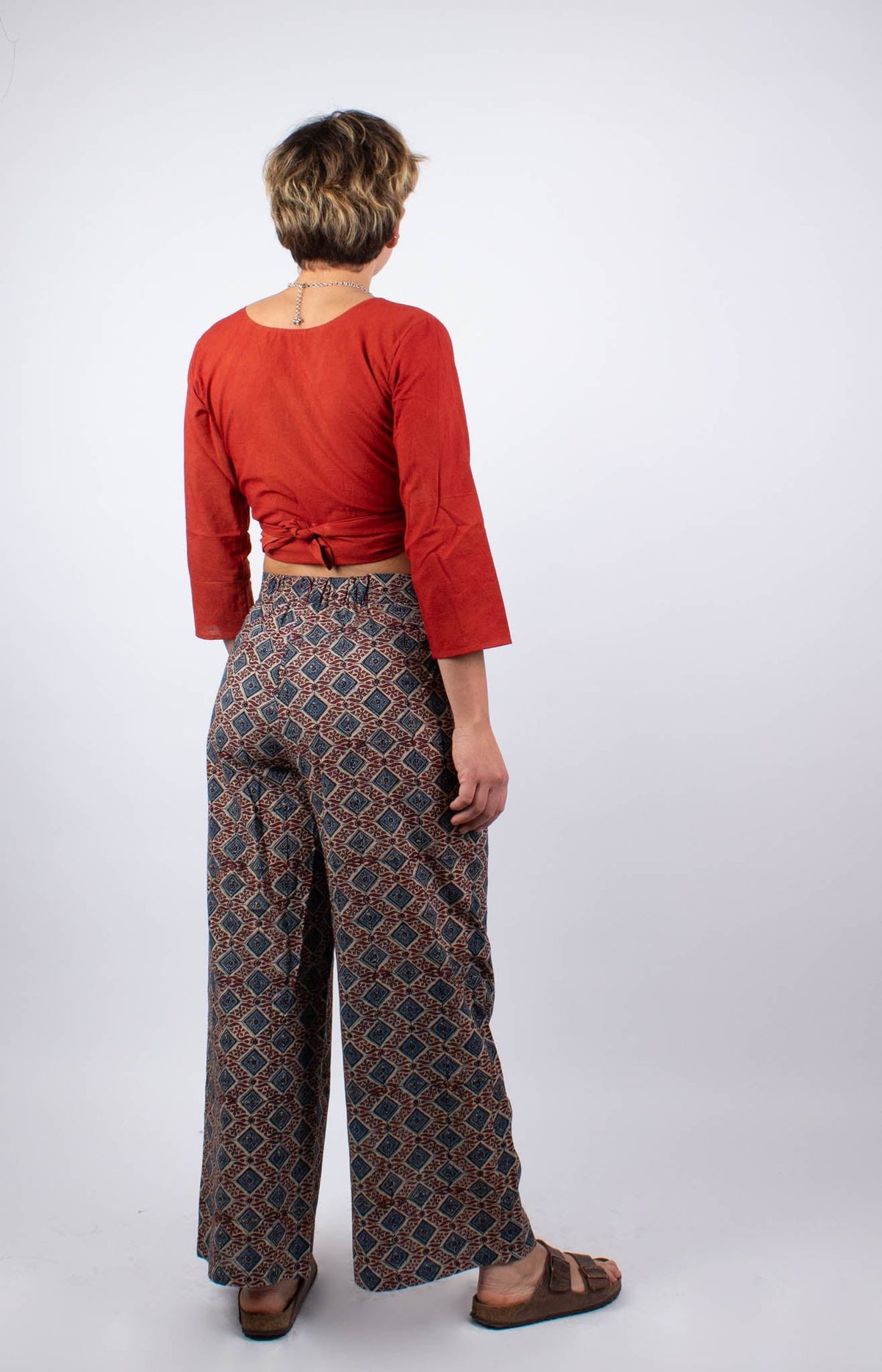 Pantalon SAGARA - Coton bio - Imprimé AATMA - Pantalon - Azaadi, la mode responsable accessible