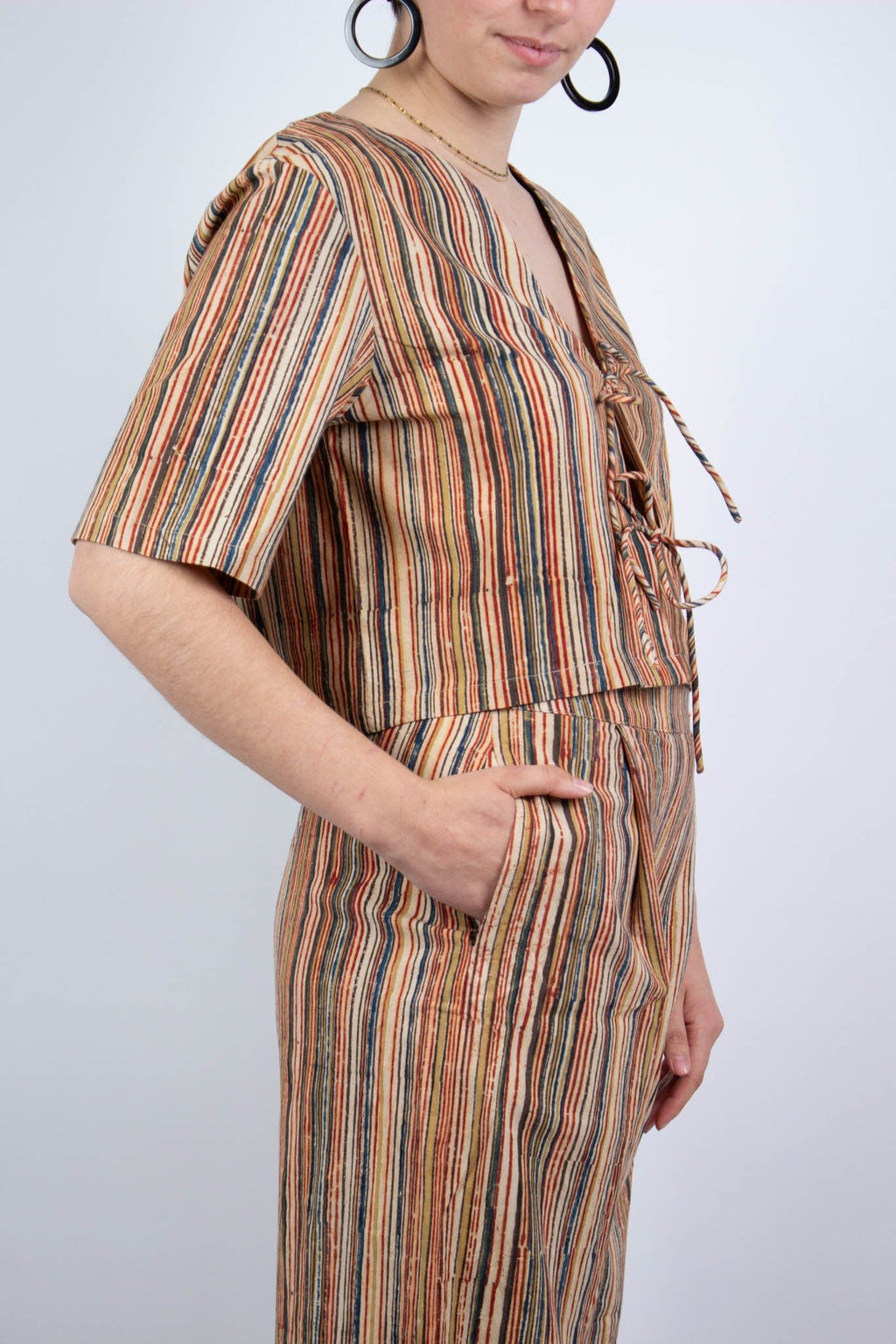 Pantalon SAGARA - Coton bio - Imprimé ARUNACHALA - Azaadi, la mode responsable accessible