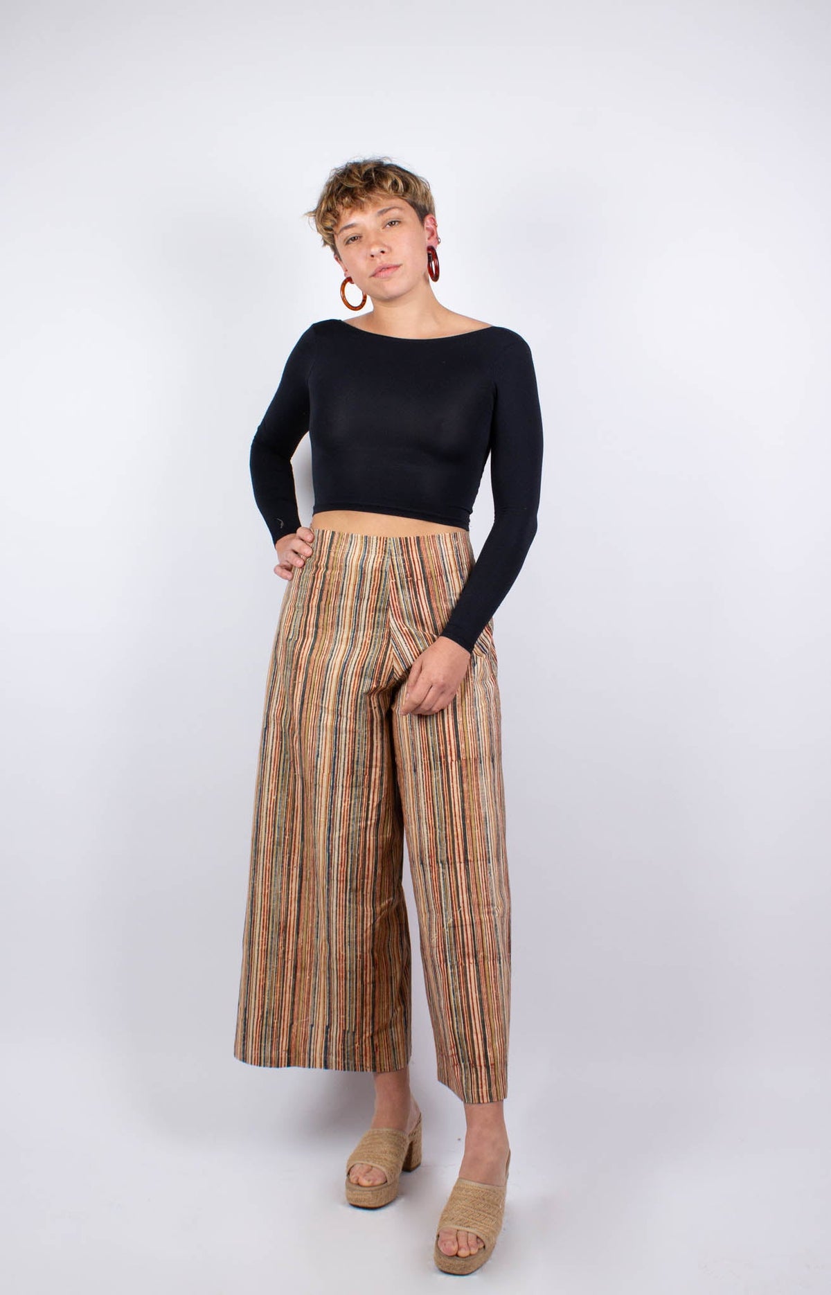 Pantalon Saraswati - Imprimé ARUNACHALA - coton bio - Pantalon - Azaadi, la mode responsable accessible