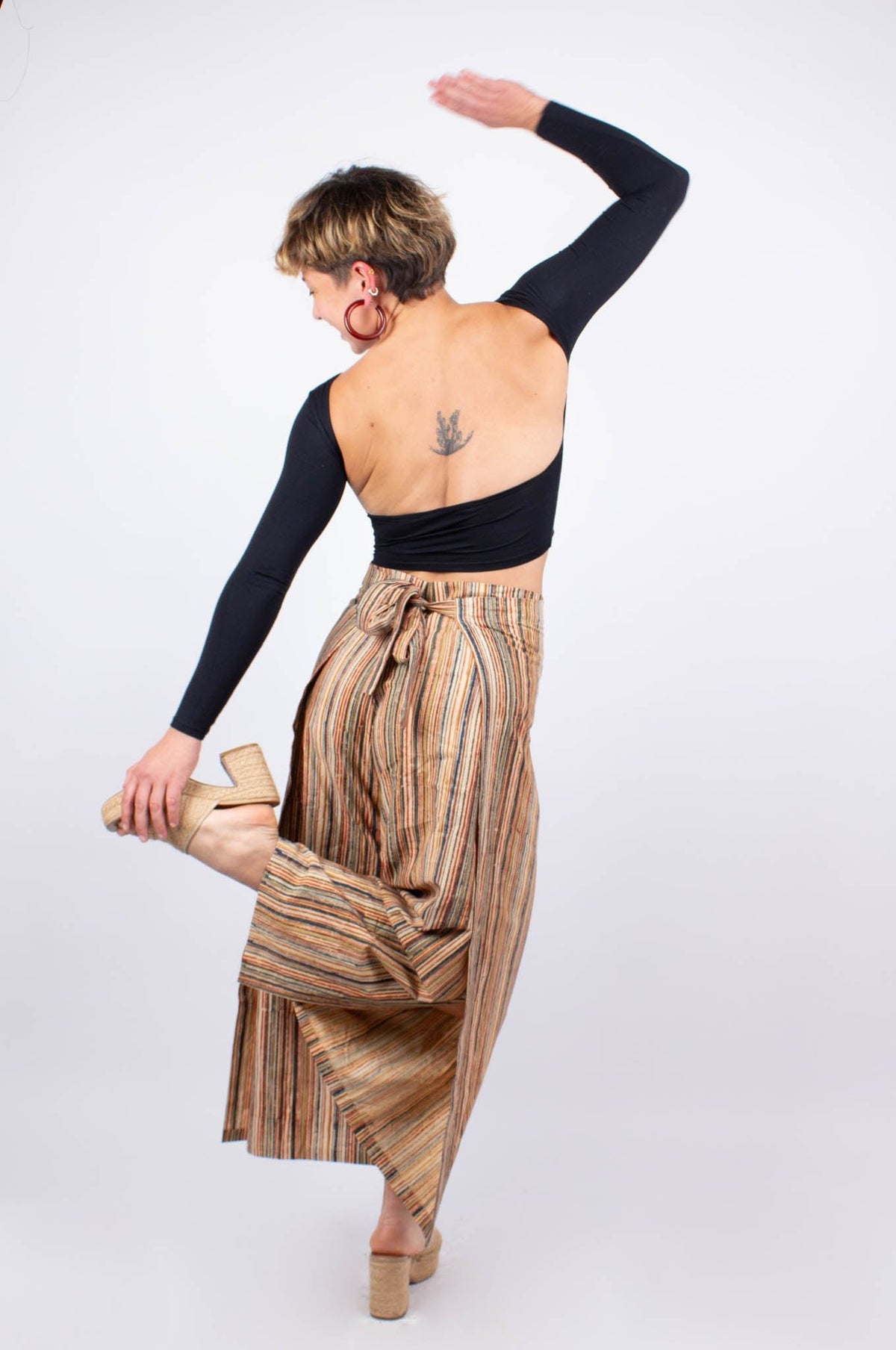 Pantalon Saraswati - Imprimé ARUNACHALA - coton bio - Pantalon - Azaadi, la mode responsable accessible