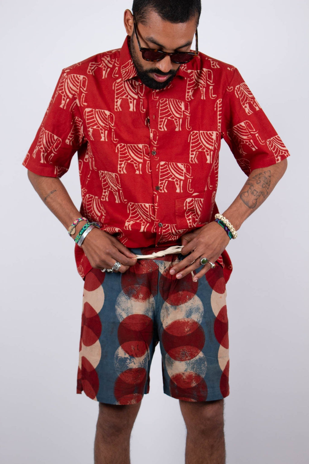 Short Bhuj - Imprimé EKLIPS - coton bio - Short - Azaadi, la mode responsable accessible