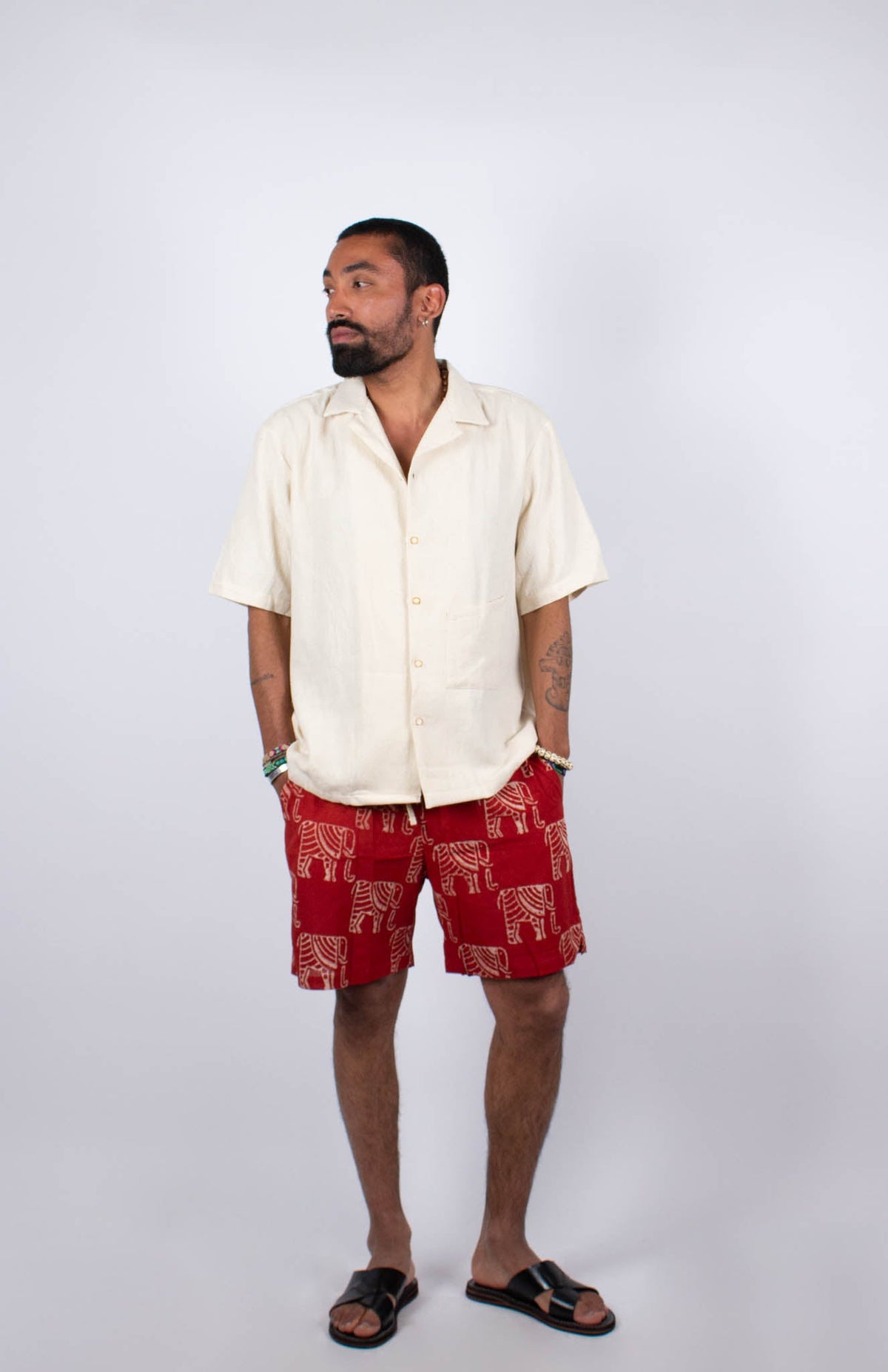 Short Bhuj - Imprimé GANESHA - coton bio - Short - Azaadi, la mode responsable accessible