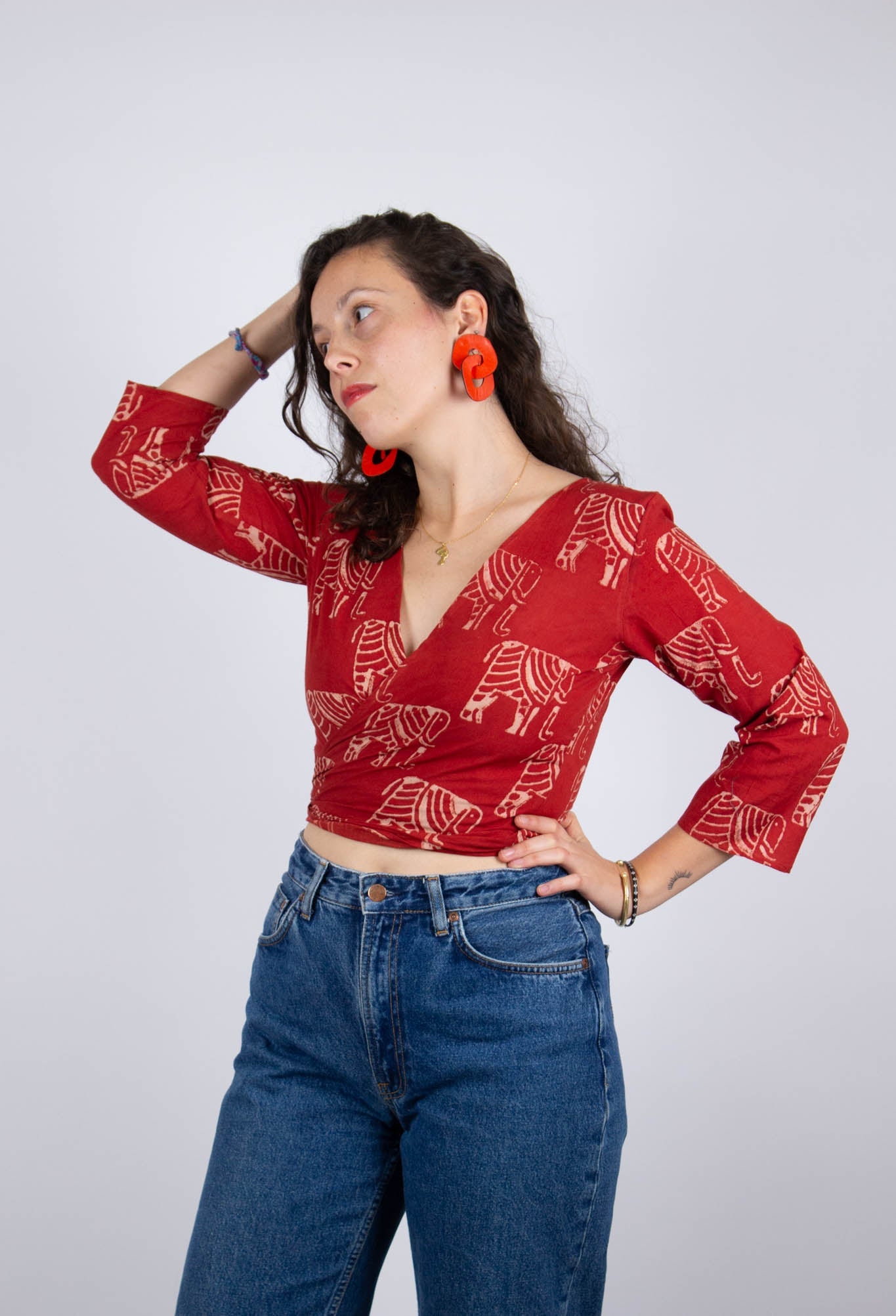 Top BENARES - Imprimé Ganesha - Coton bio - Azaadi, la mode responsable accessible