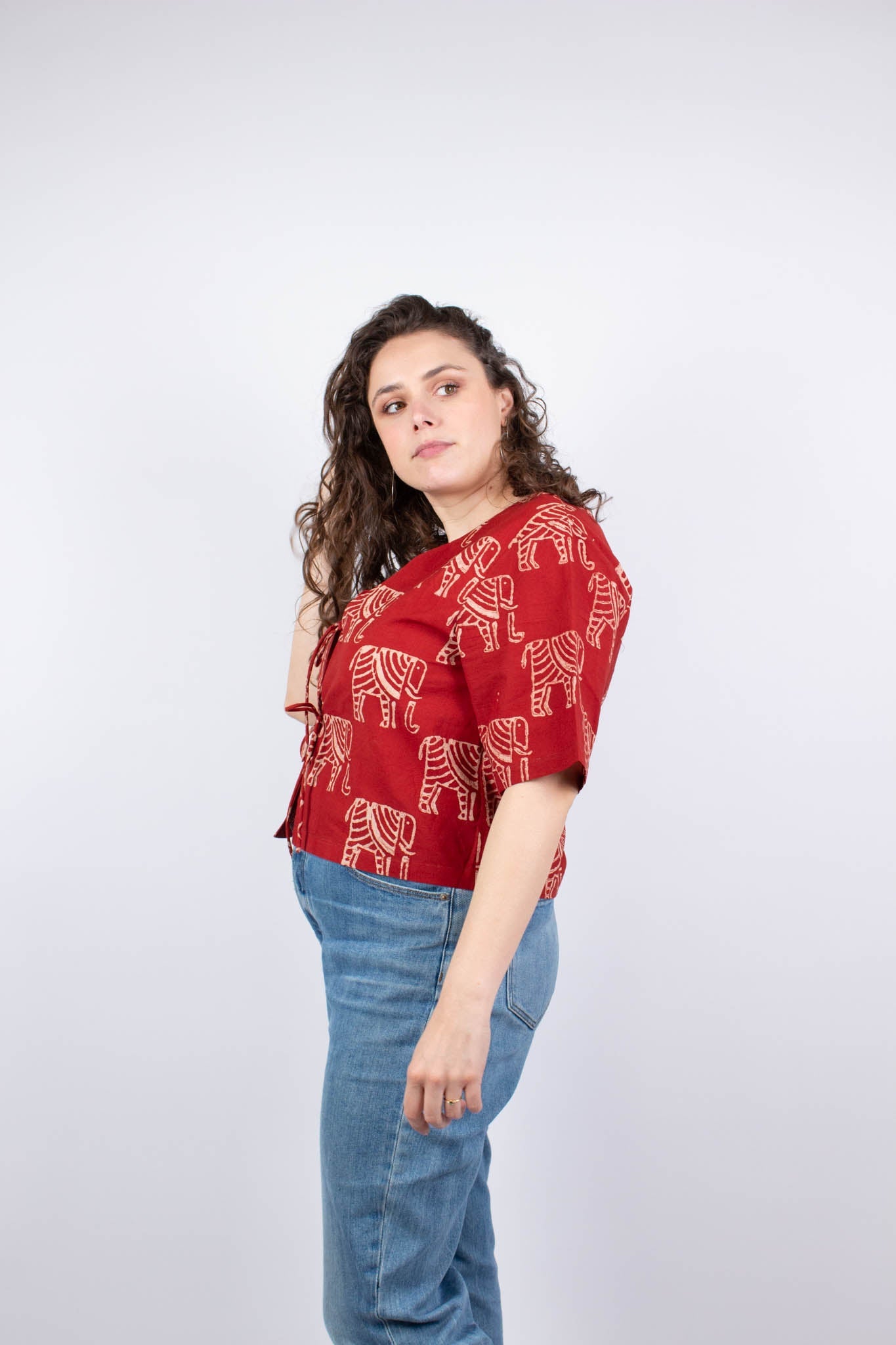 Top BOBILLI - Coton bio - Imprimé Ganesha - Top - Azaadi, la mode responsable accessible