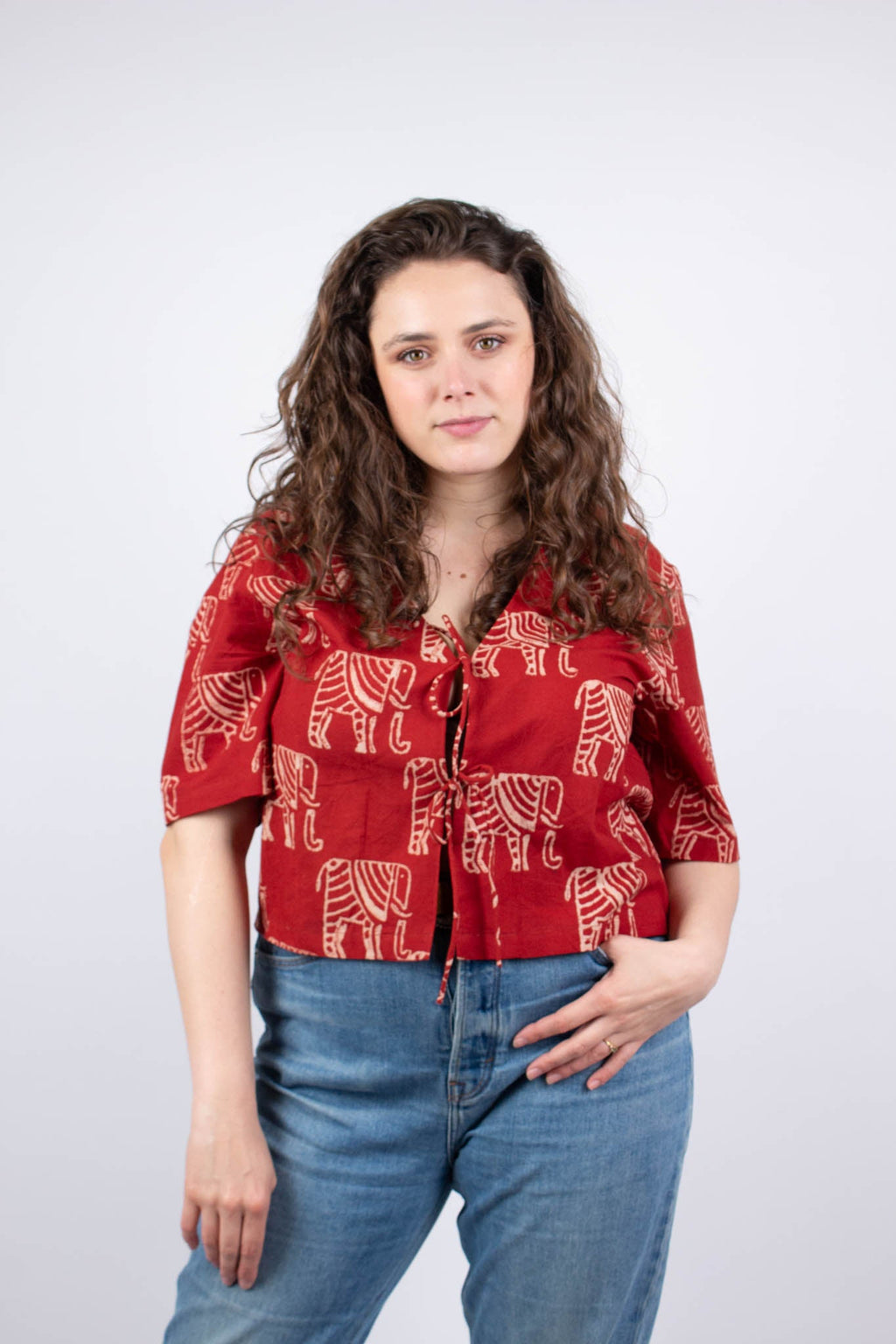 Top BOBILLI - Coton bio - Imprimé Ganesha - Top - Azaadi, la mode responsable accessible