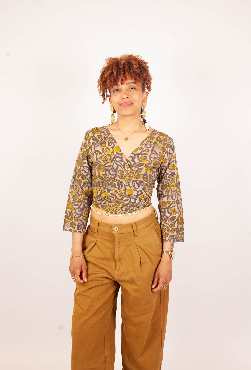 Top BENARES  - Coton bio - Imprimé KHILANA (floraison)