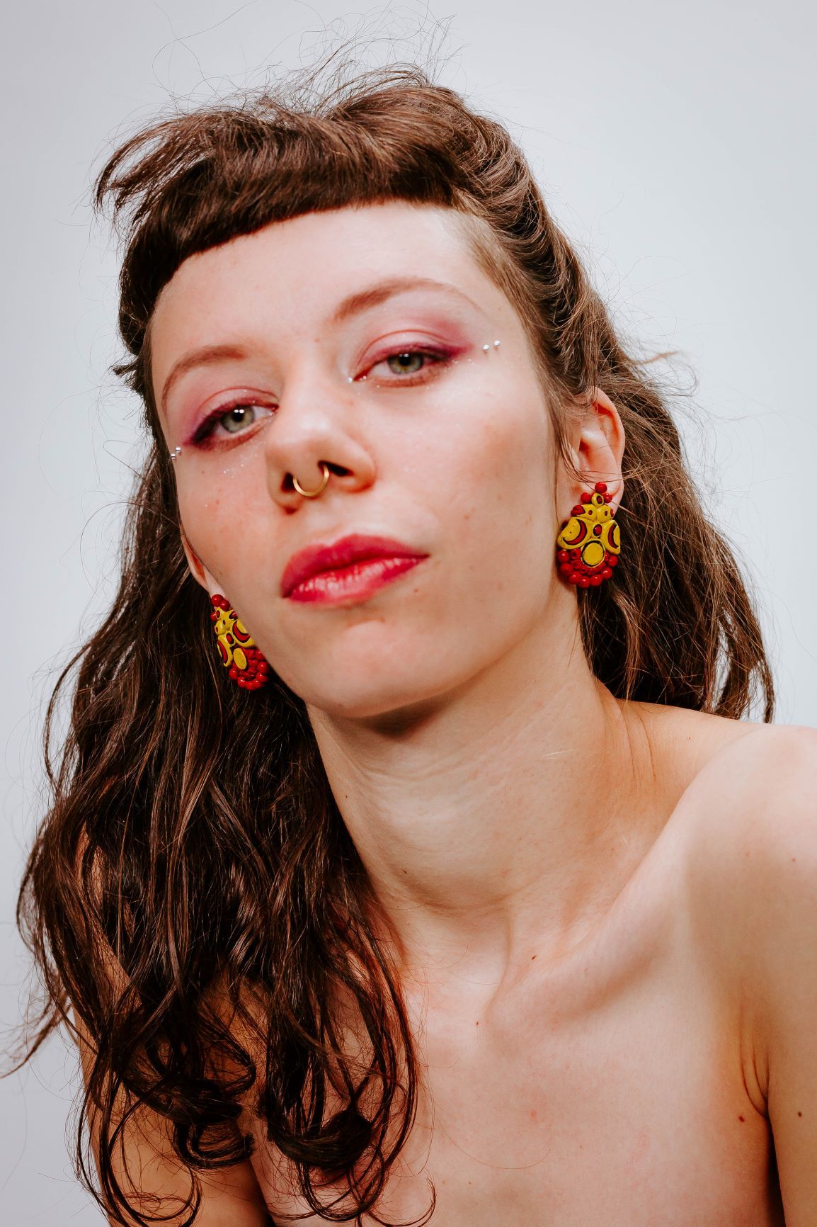 Birdy Rouge - Jaune - Boucles d'oreilles - Azaadi, la mode responsable accessible