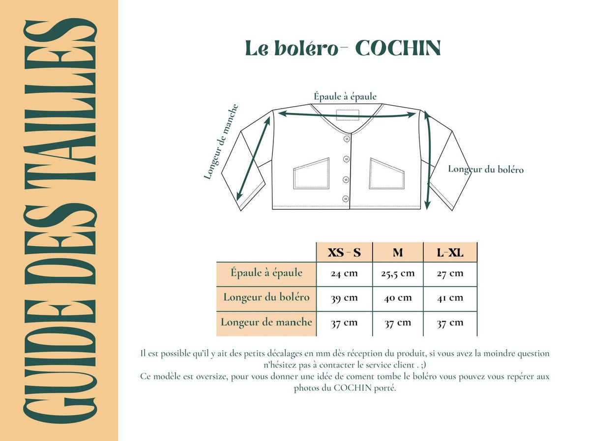Bolero COCHIN - Bhalu - Tissu Laine - Top - Azaadi, la mode responsable accessible