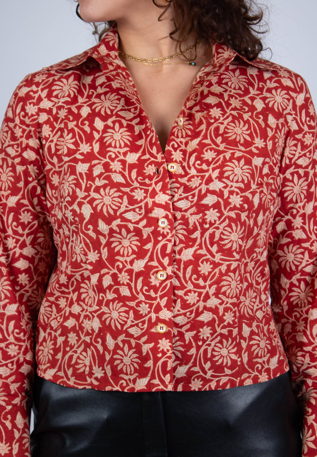 Chemise Bindu - Imprimé Bageecha - Coton bio - Chemise - Azaadi, la mode responsable accessible