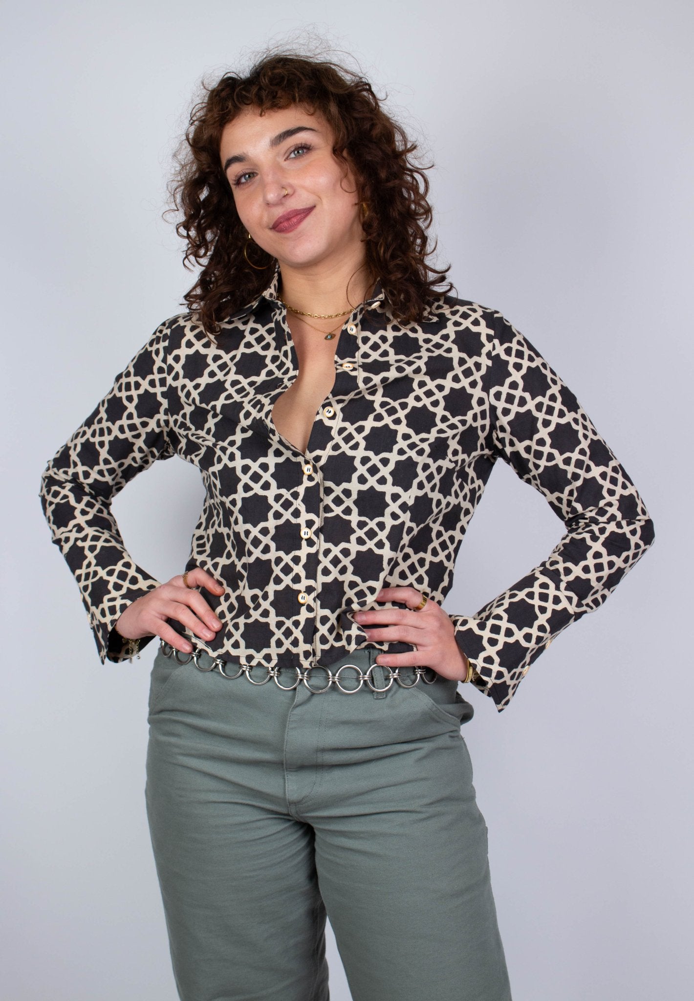 Chemise Bindu - Imprimé Baramada - Coton bio - Chemise - Azaadi, la mode responsable accessible