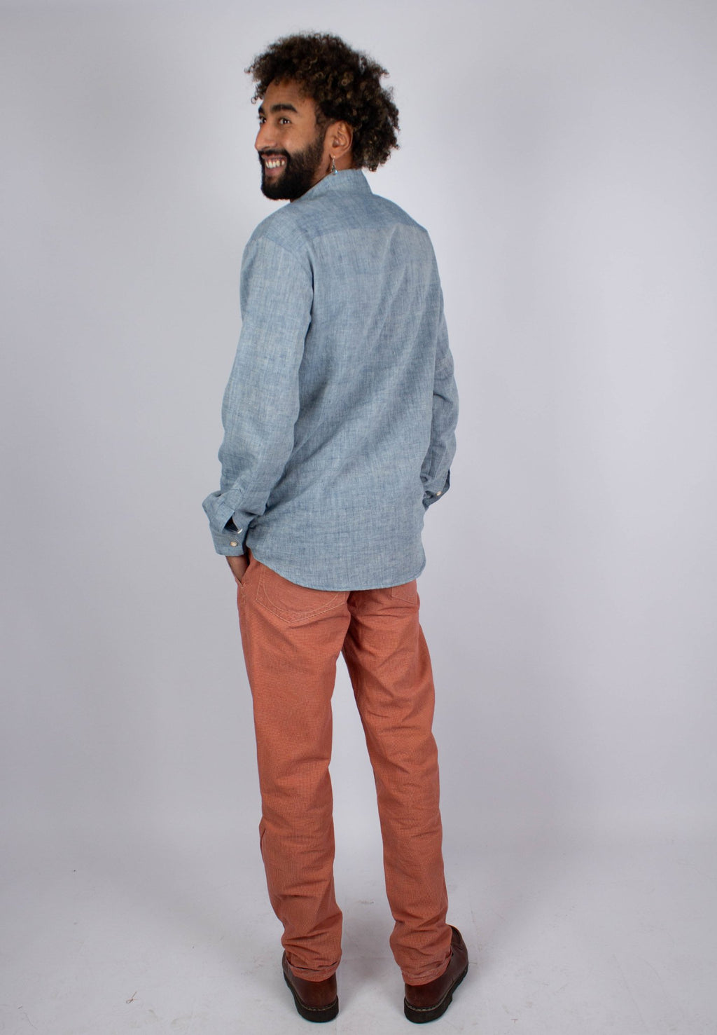 Chemise DARAMSHALA - Coloris Blue Kala - Kala coton - Chemise - Azaadi, la mode responsable accessible