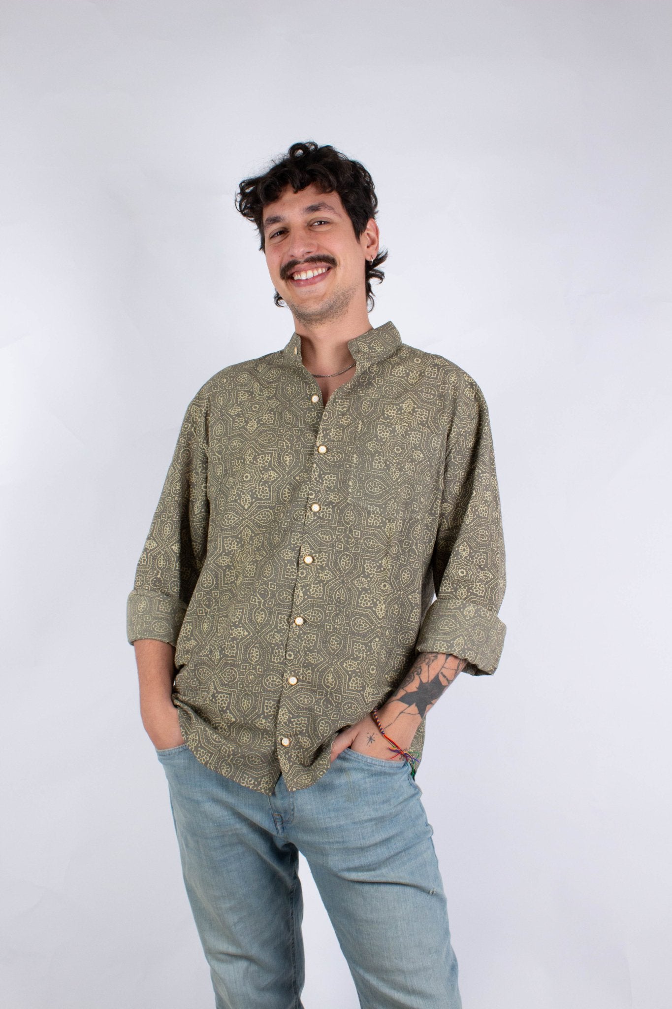 Chemise DARAMSHALA - Imprimé Gulabi - Coton bio - Chemise - Azaadi, la mode responsable accessible