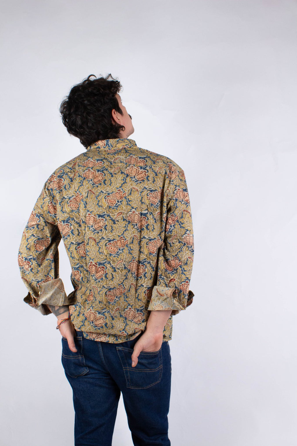 Chemise DARAMSHALA - Imprimé Japanese Flower - Coton bio - Chemise - Azaadi, la mode responsable accessible