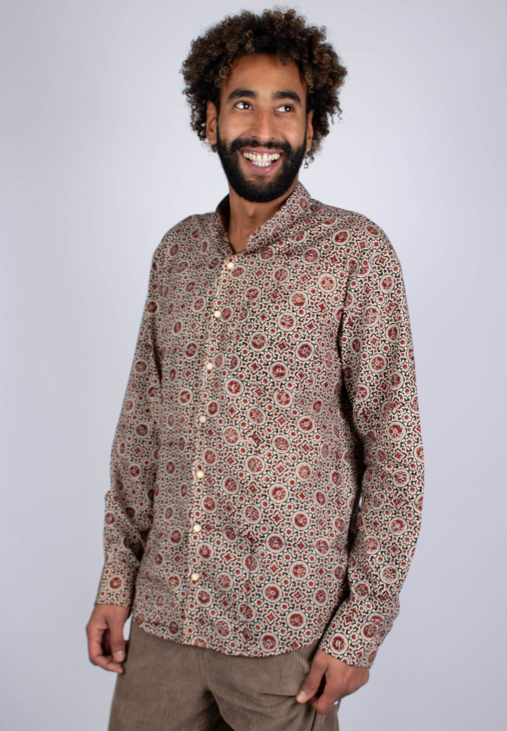 Chemise DARAMSHALA - Imprimé Mojaik - Coton bio - Chemise - Azaadi, la mode responsable accessible