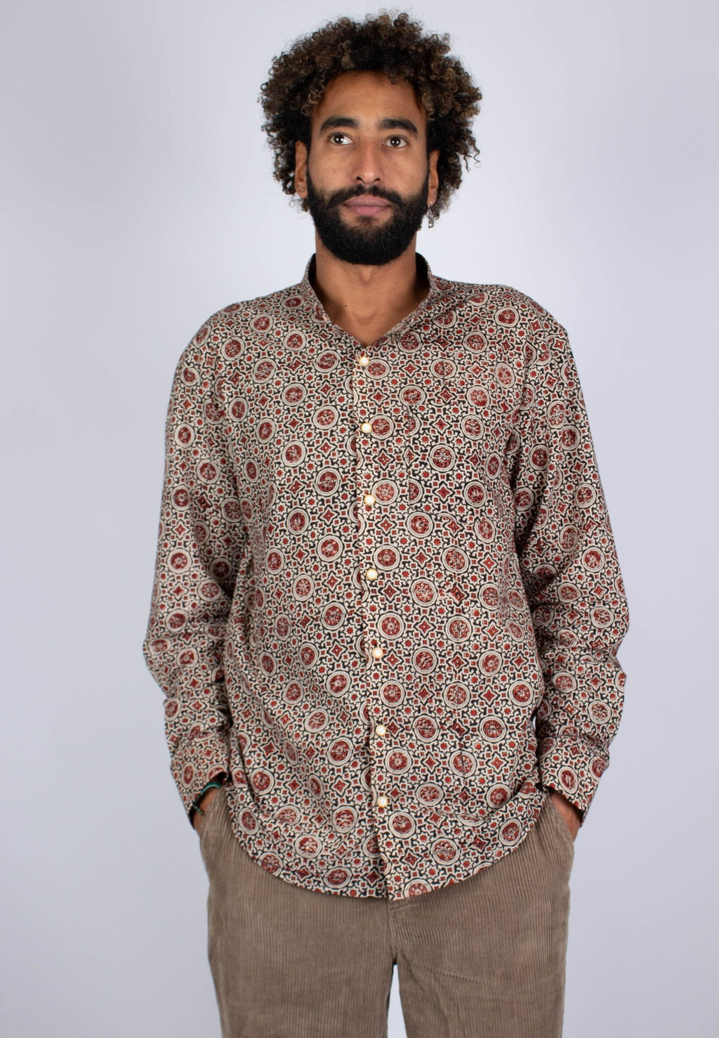Chemise DARAMSHALA - Imprimé Mojaik - Coton bio - Chemise - Azaadi, la mode responsable accessible