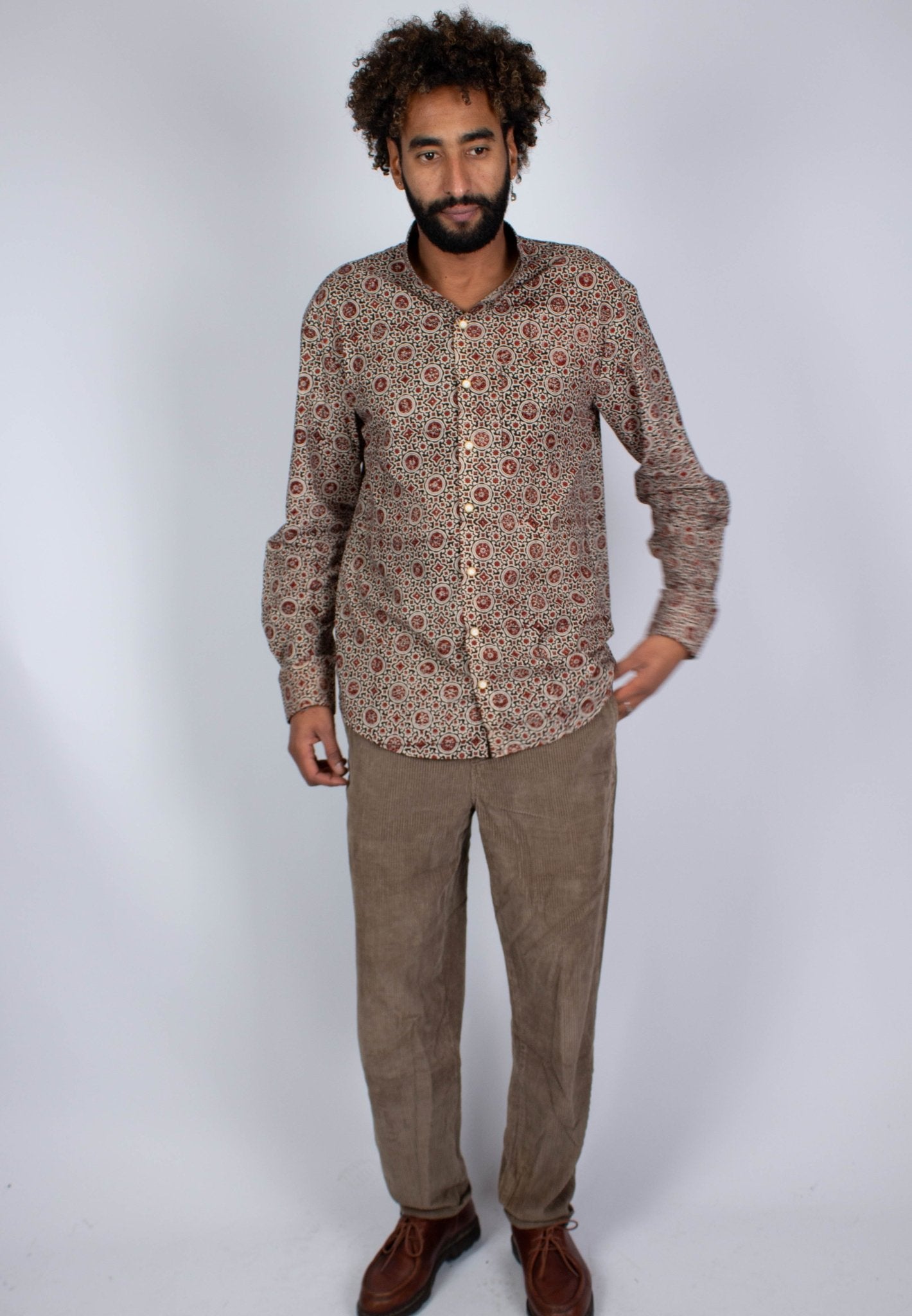 Chemise DARAMSHALA - Imprimé Mojaik - Coton bio - Chemise - Azaadi, la mode responsable accessible