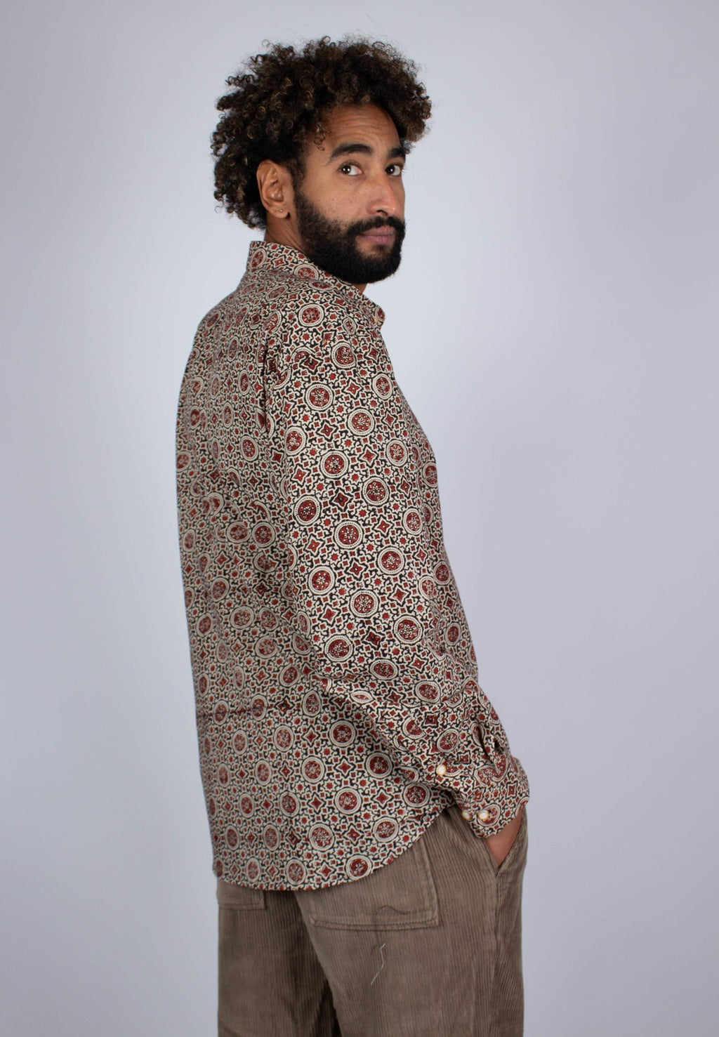 Chemise DARAMSHALA - Imprimé Mojaik - Coton bio - Chemise - Azaadi, la mode responsable accessible