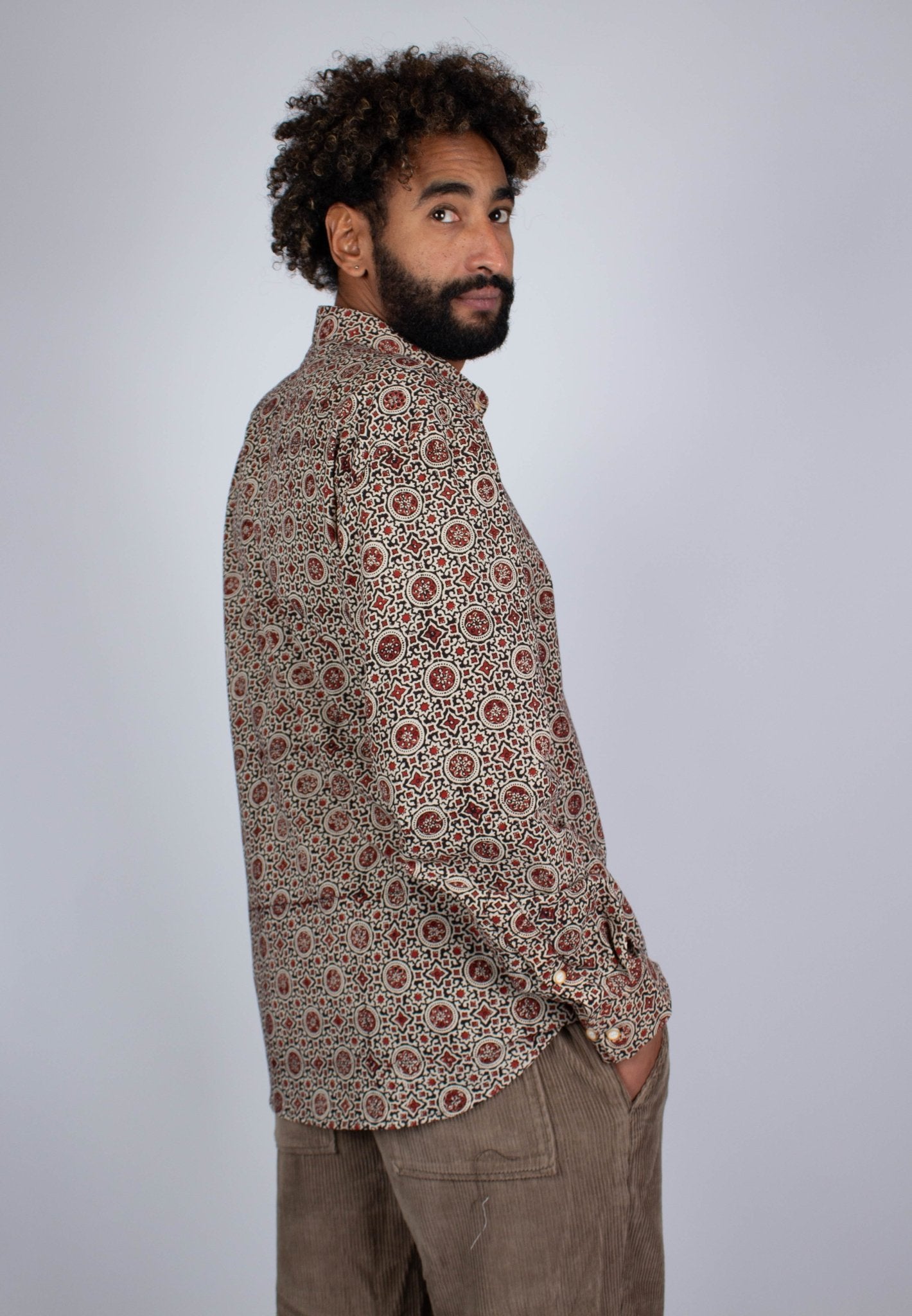 Chemise DARAMSHALA - Imprimé Mojaik - Coton bio - Chemise - Azaadi, la mode responsable accessible