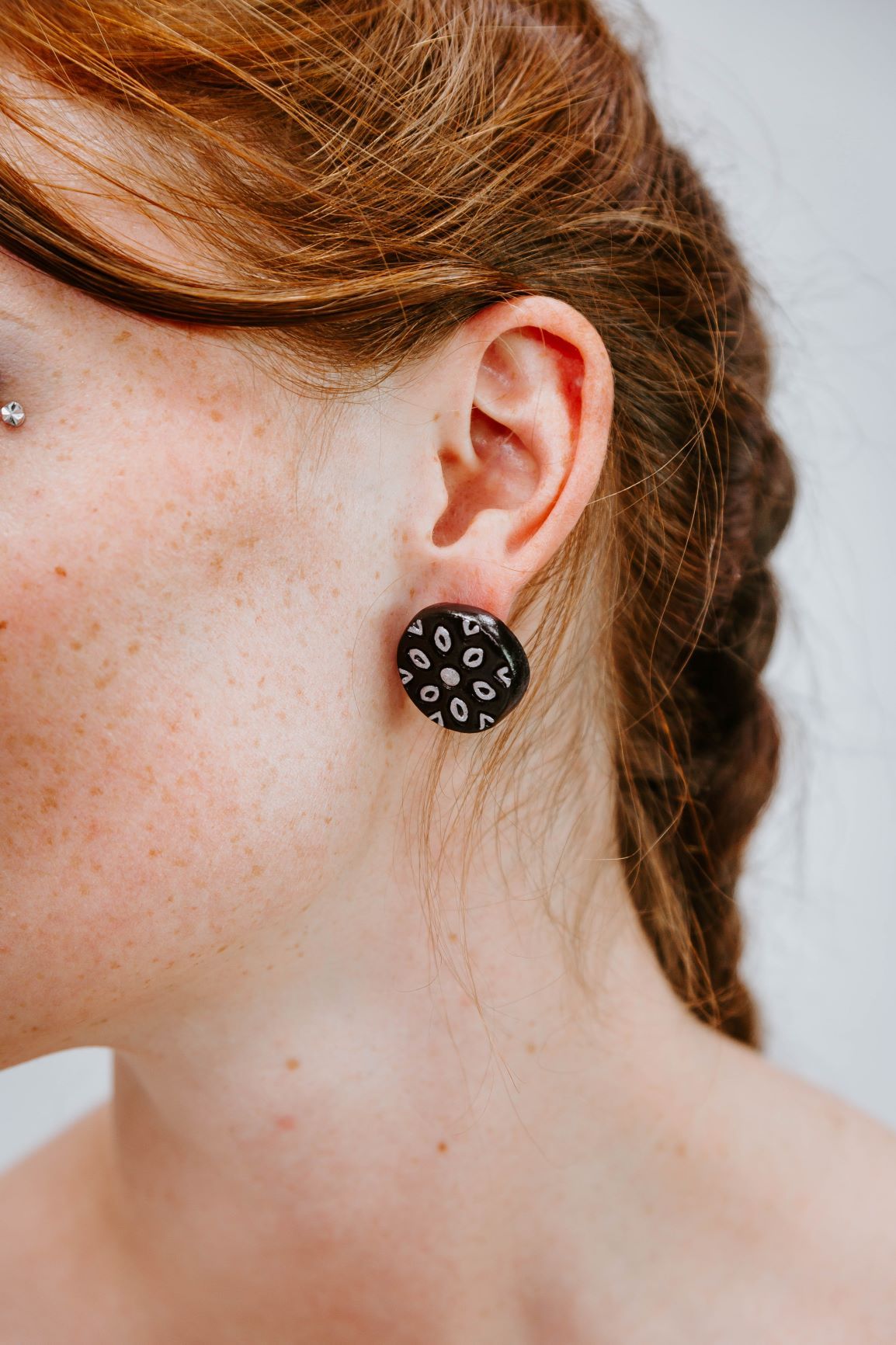 Indian Wheel Black - Silver - Boucles d'oreilles - Azaadi, la mode responsable accessible