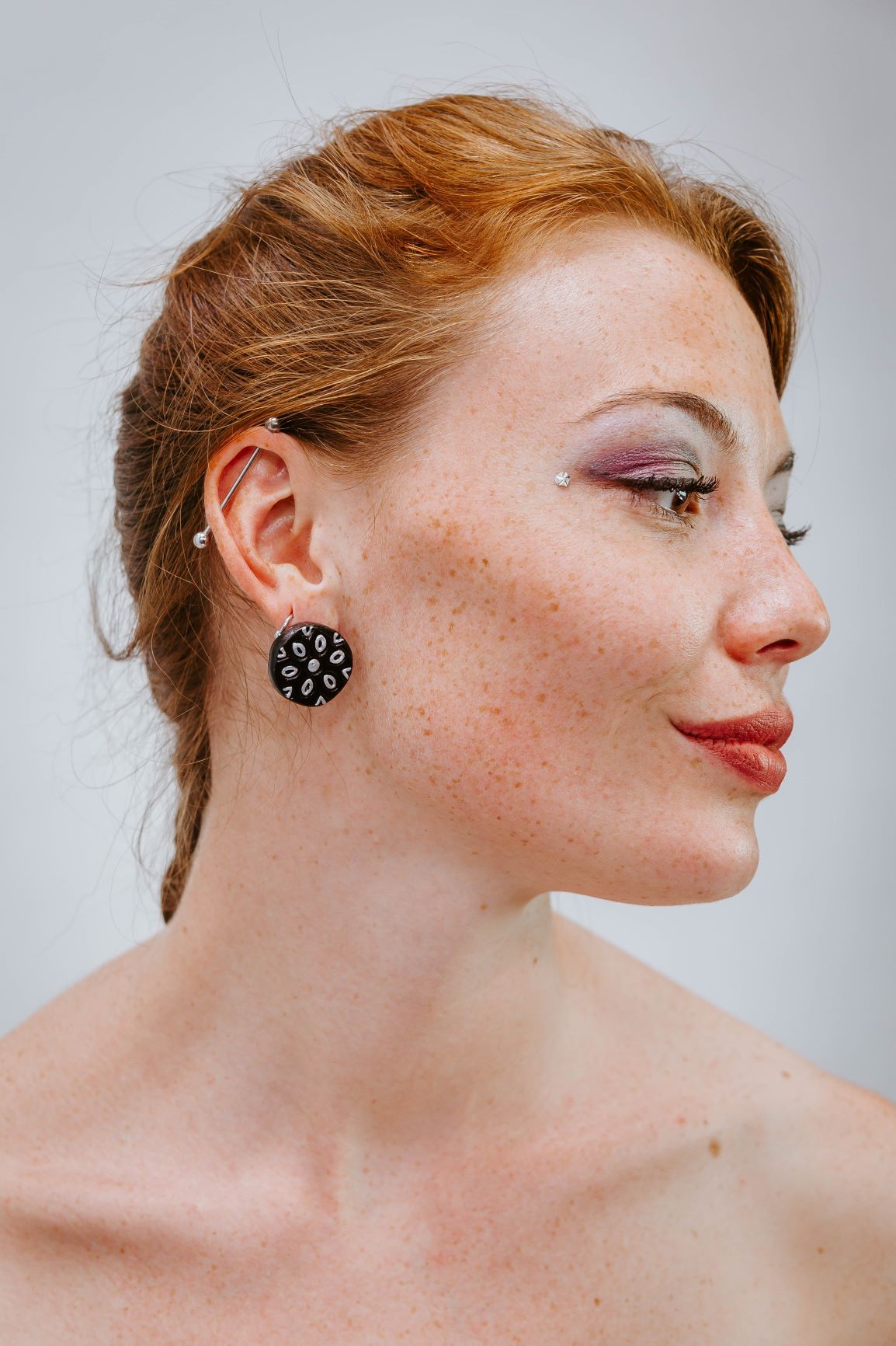 Indian Wheel Black - Silver - Boucles d'oreilles - Azaadi, la mode responsable accessible