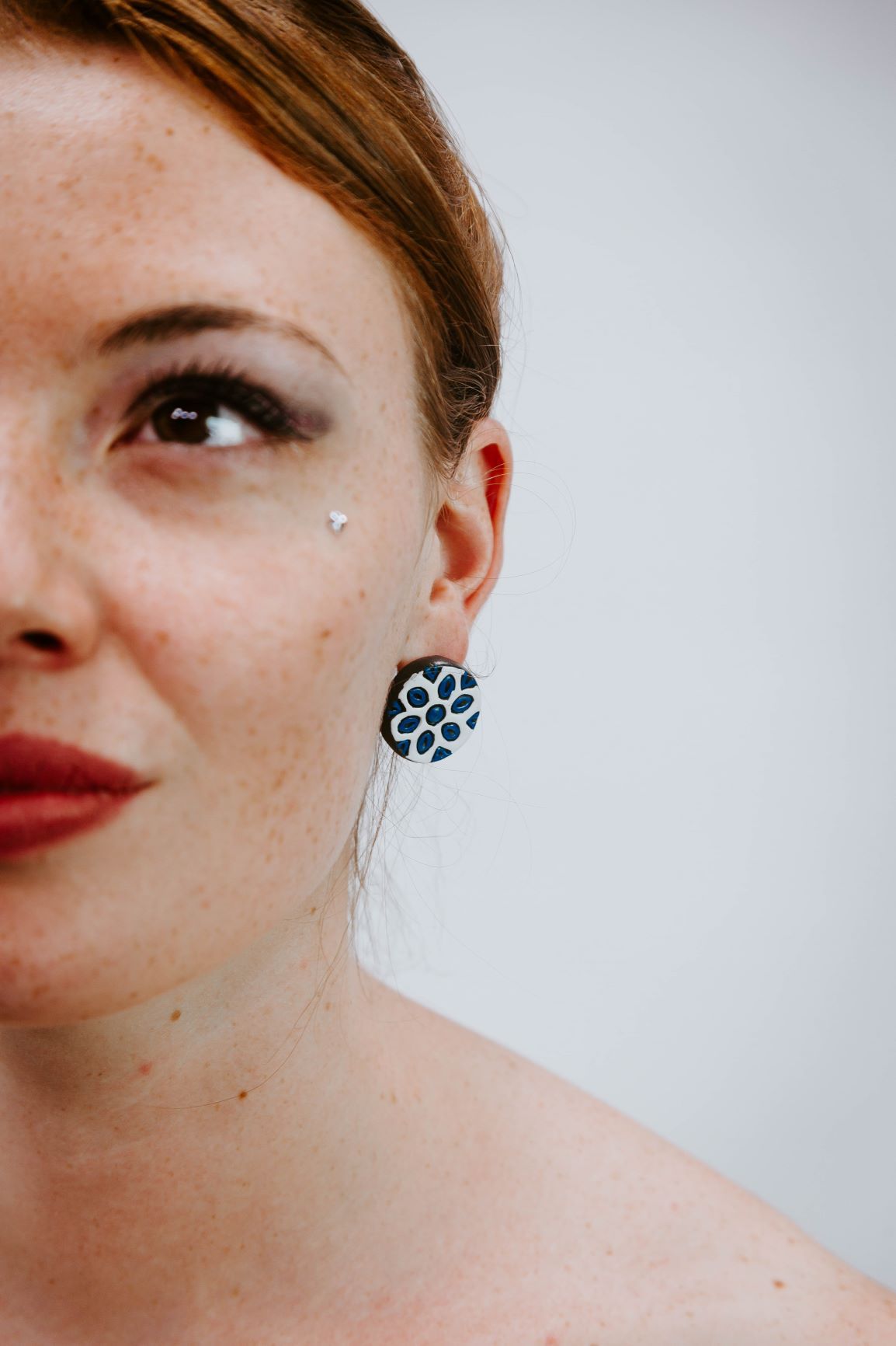 Indian Wheel Turquoise - White - Boucles d'oreilles - Azaadi, la mode responsable accessible