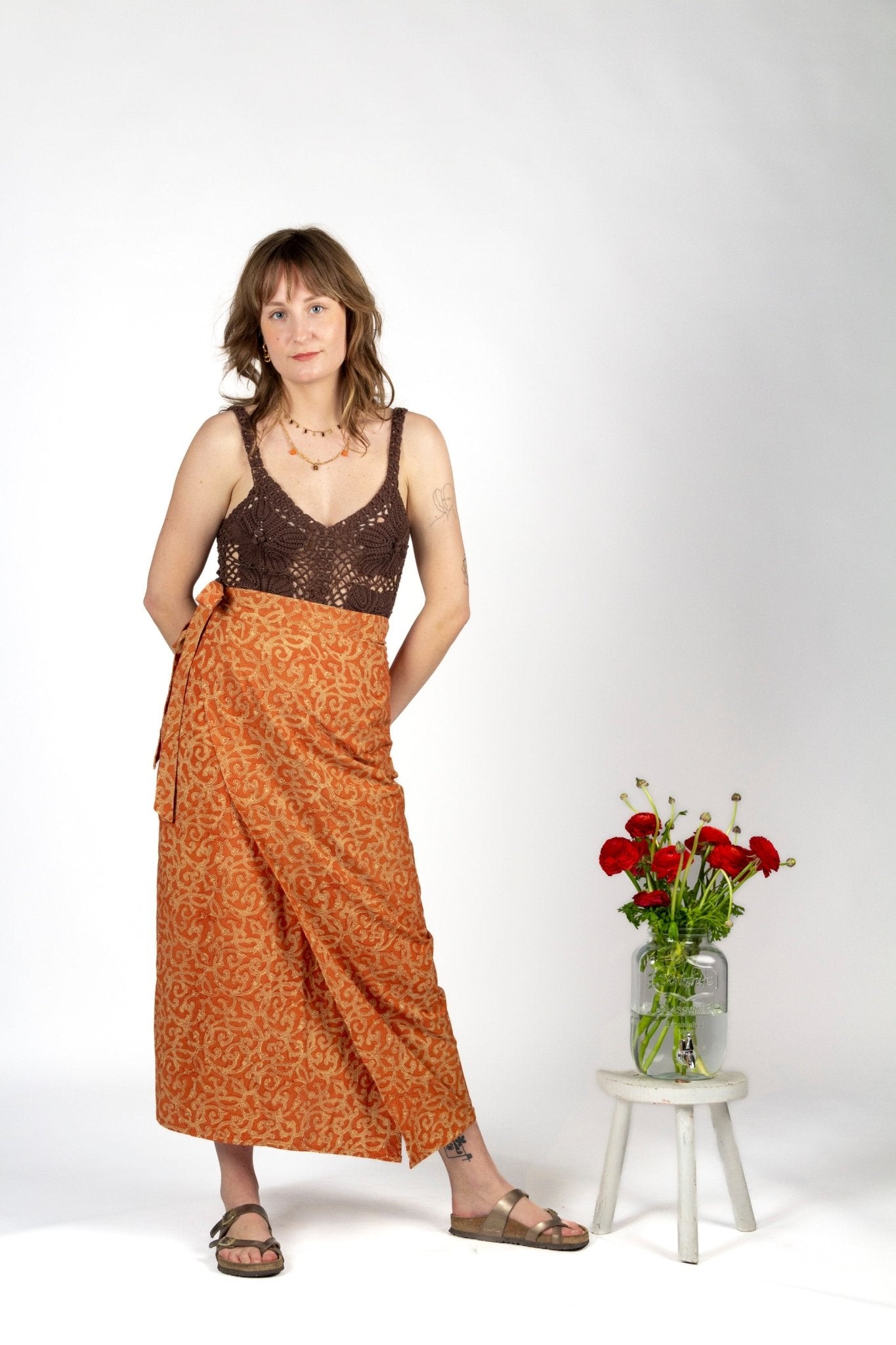 Jupe KUTCH - Coton bio - Imprimé Kama - Azaadi, la mode responsable accessible