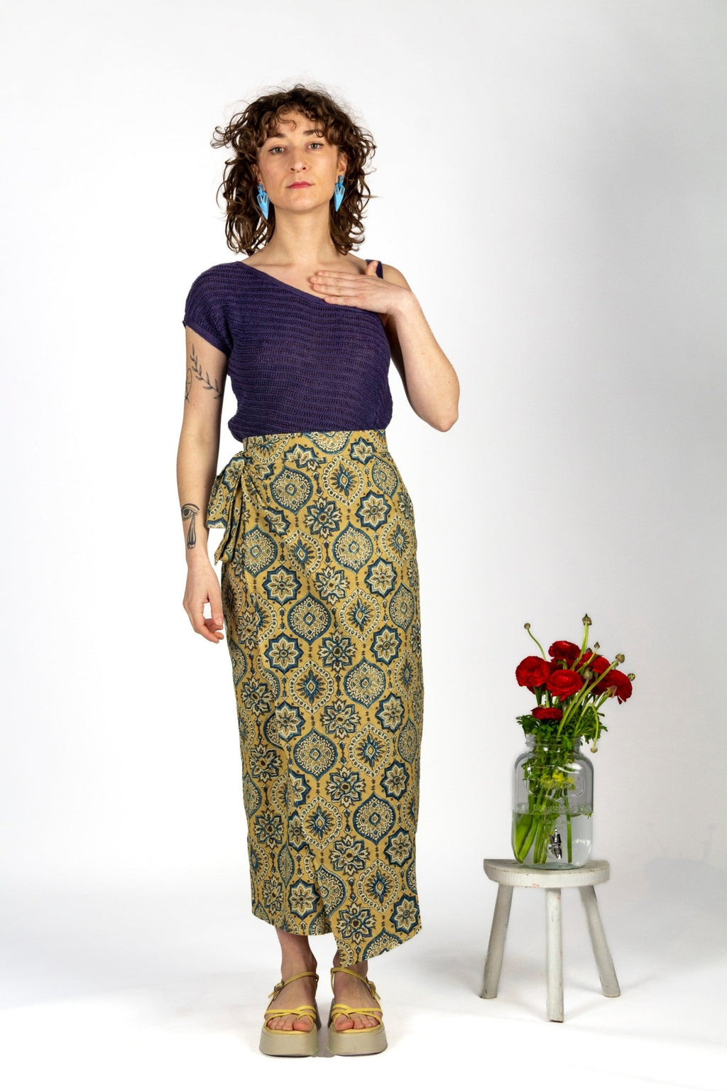 Jupe KUTCH - Coton bio - Imprimé Mandala - Azaadi, la mode responsable accessible